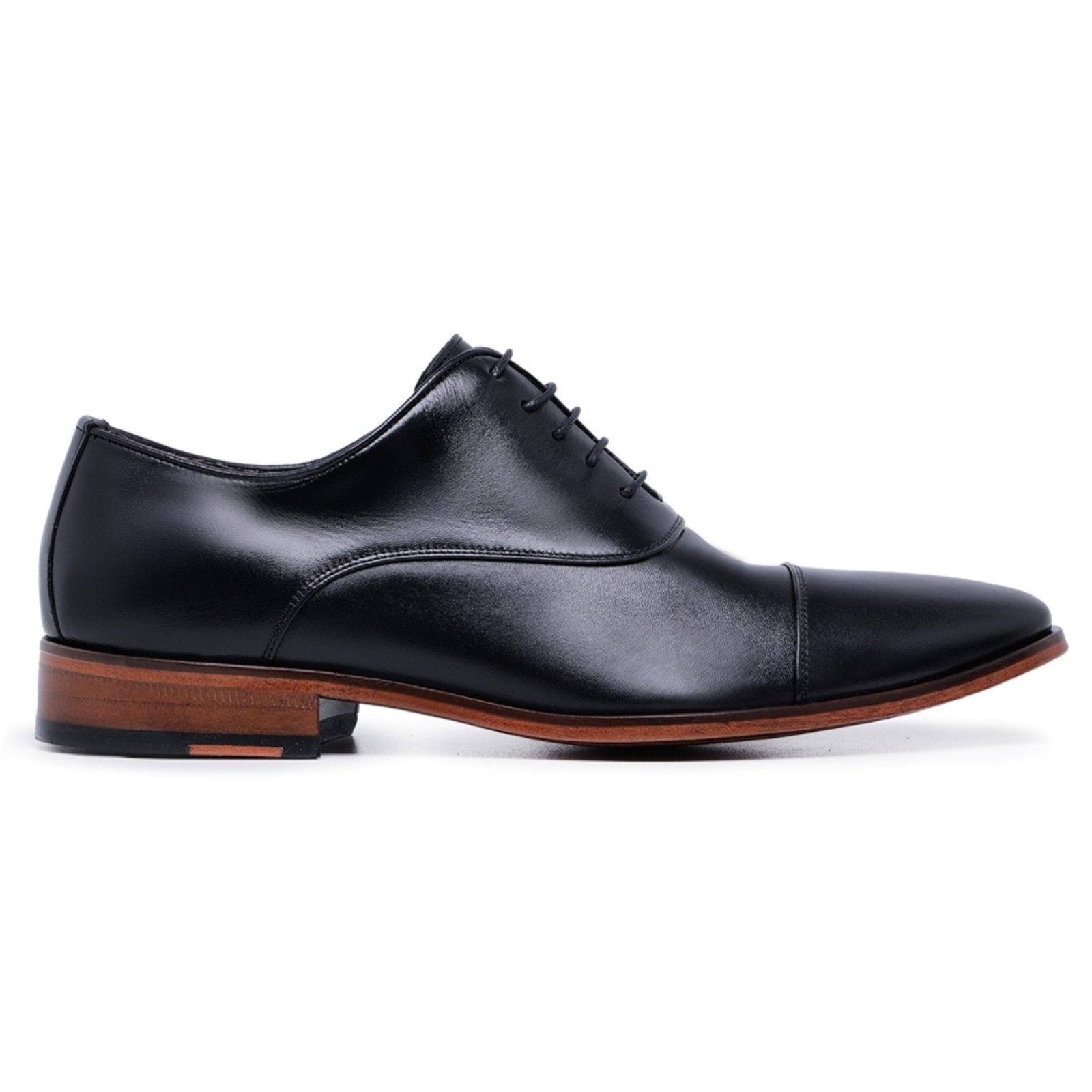 Sapato Social Oxford em Couro Paulo Vieira Homem cor Preto