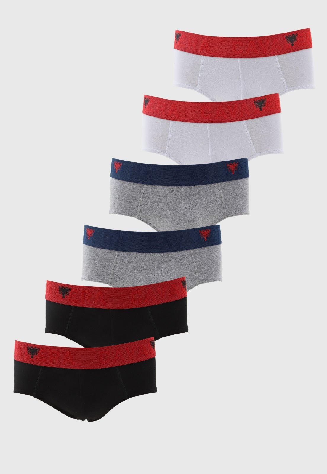Kit 6 Cuecas Masculina Cavalera Slip Preta