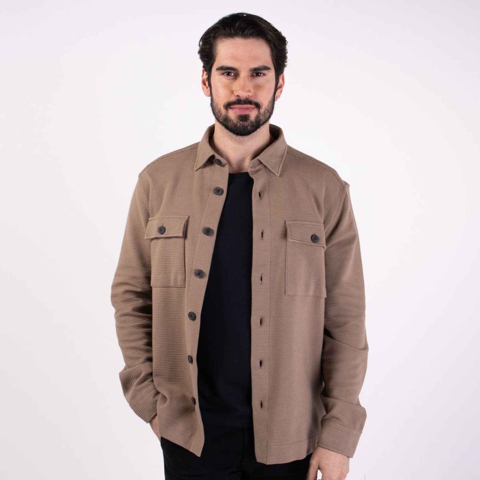 Camisa Aramis Overshirt Texturizada Khaki