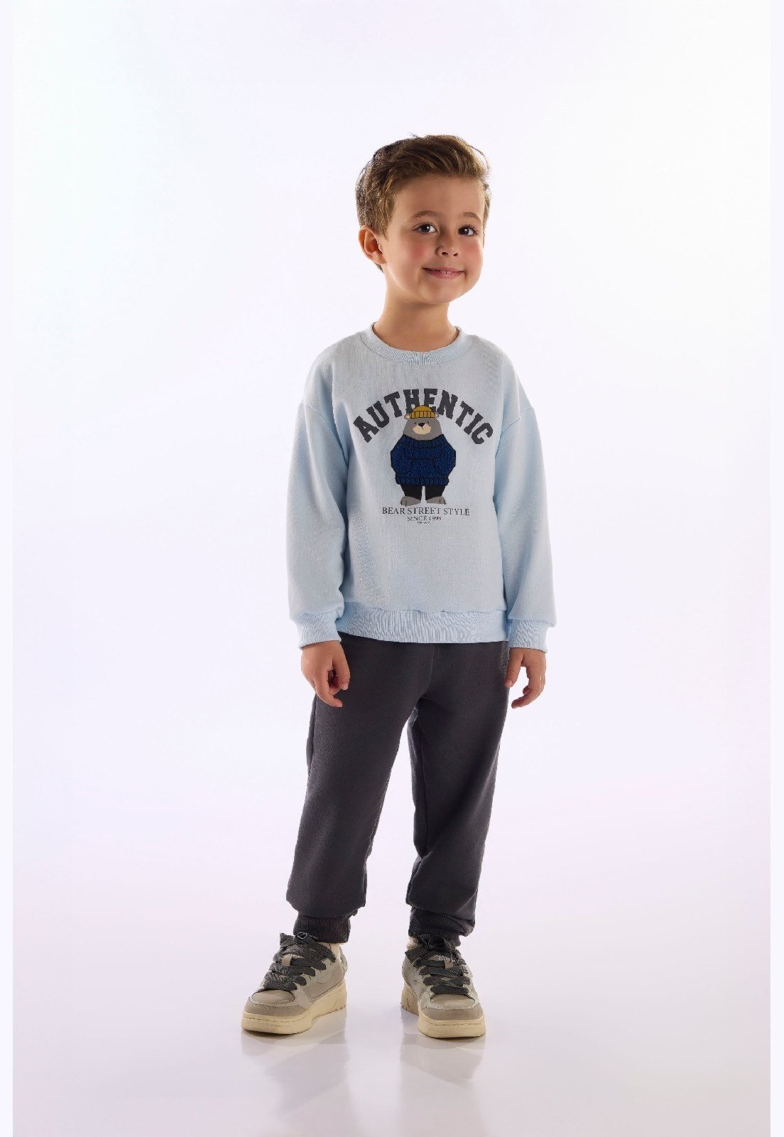 Infantil - Conjunto Masc Moletom Authentic Up Baby Bege
