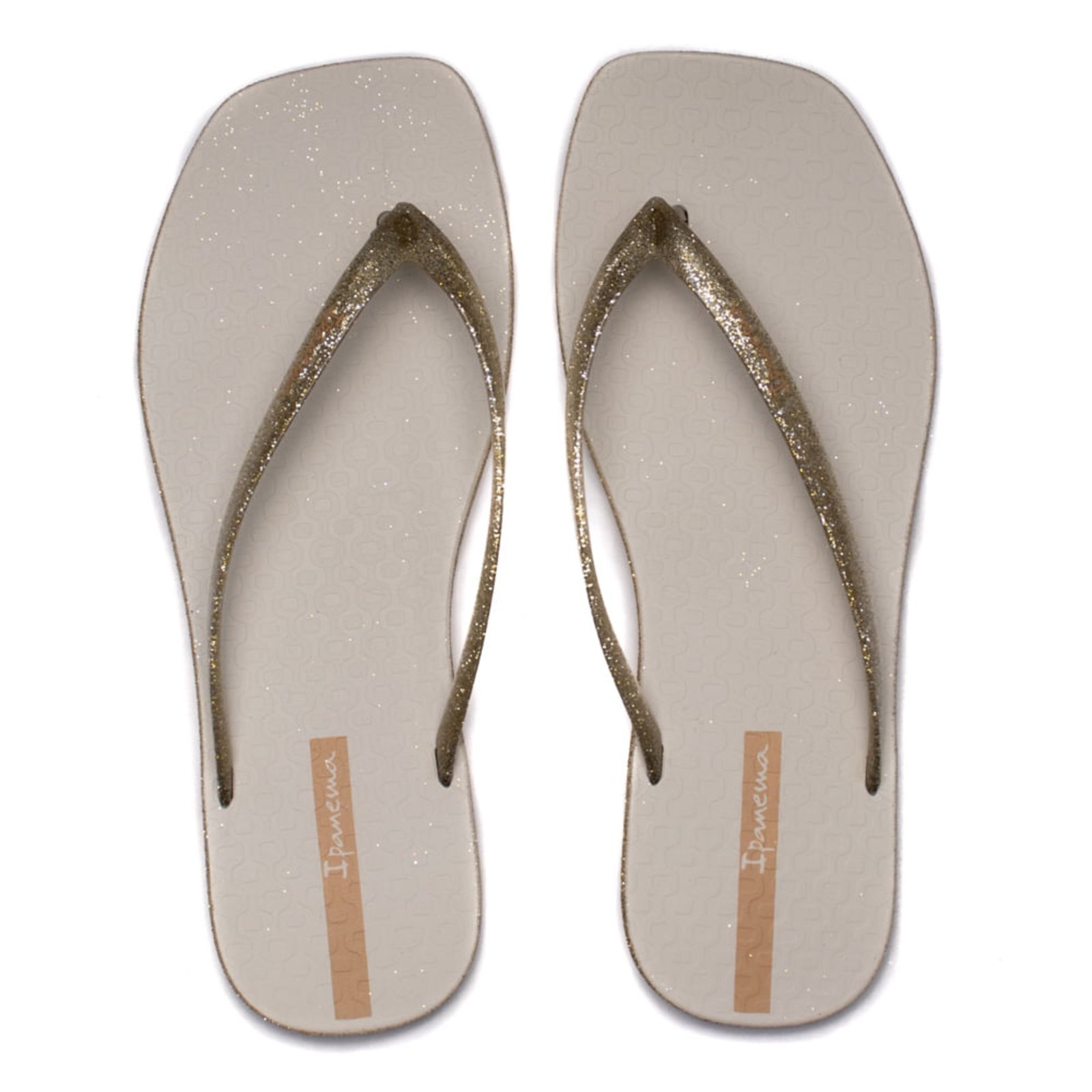 Infantil - Chinelo Feminino Grendene Ipanema Edge Maxi com Glitter Branco/Dourado Infantil - Chinelo Feminino Grendene Ipanema Edge Maxi com Glitter Branco/Dourado