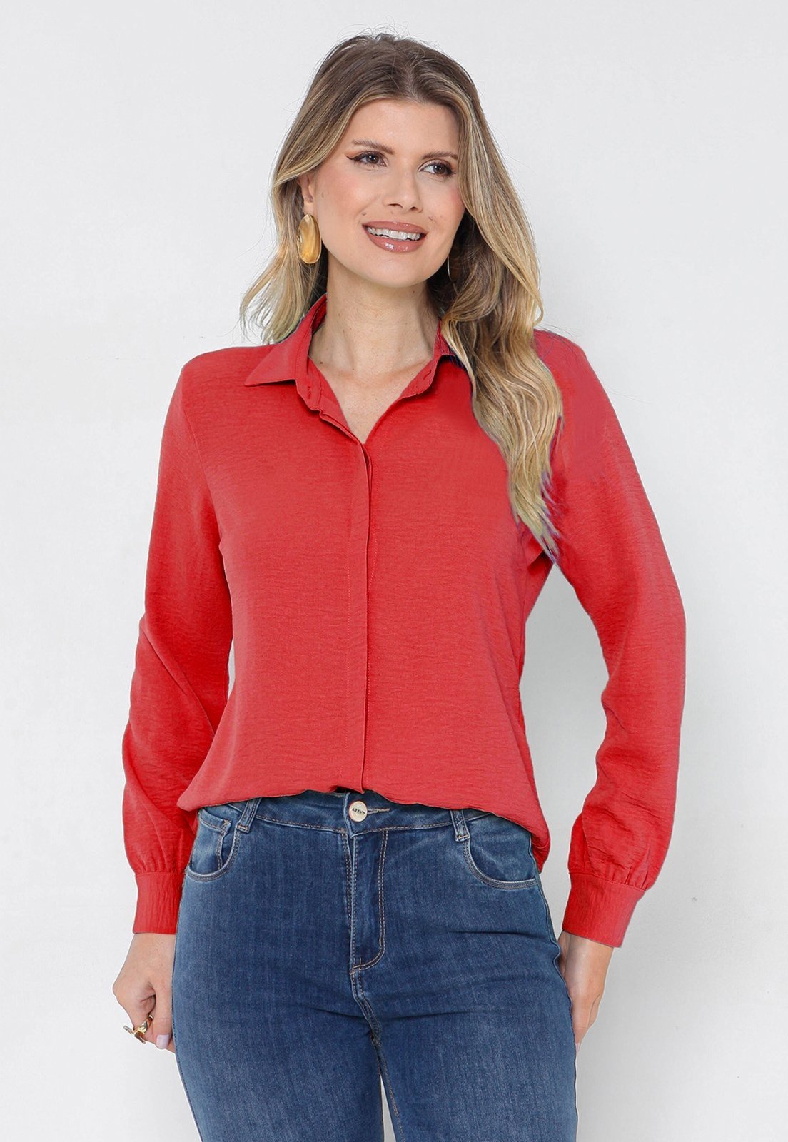Camisa Intens Manga Longa Air Vermelho