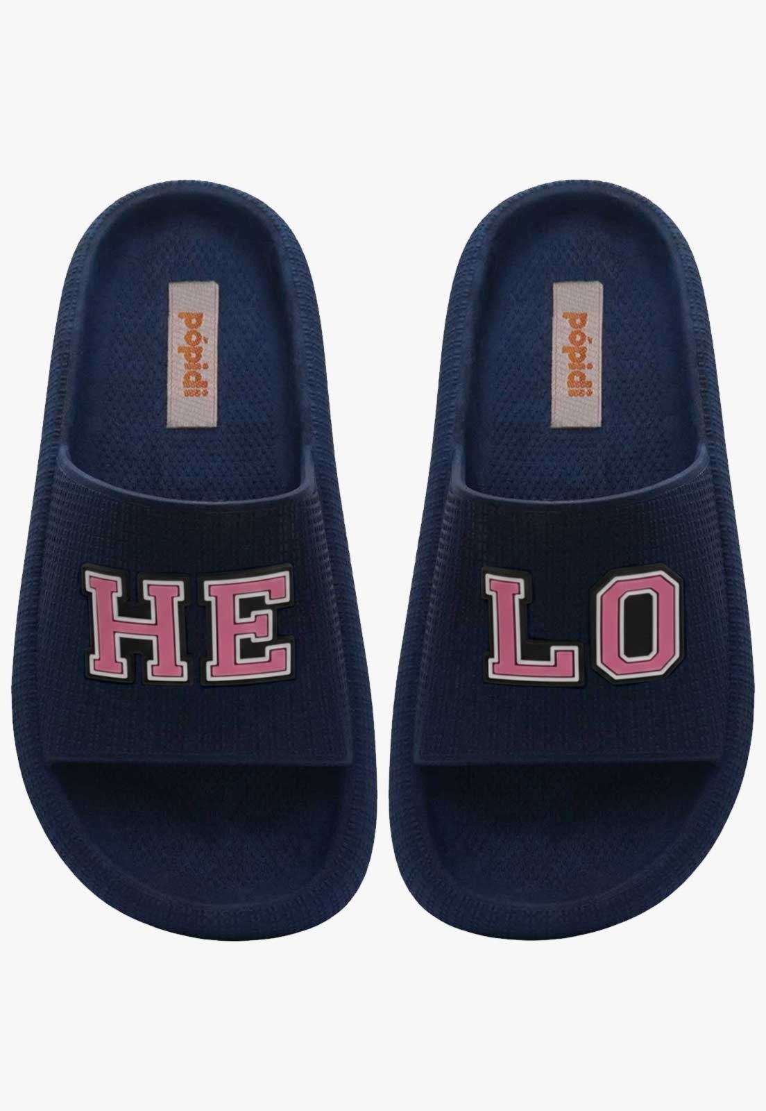 Infantil - Chinelo Pópidi Personalizado HELO Estilo Nuvem Marinho