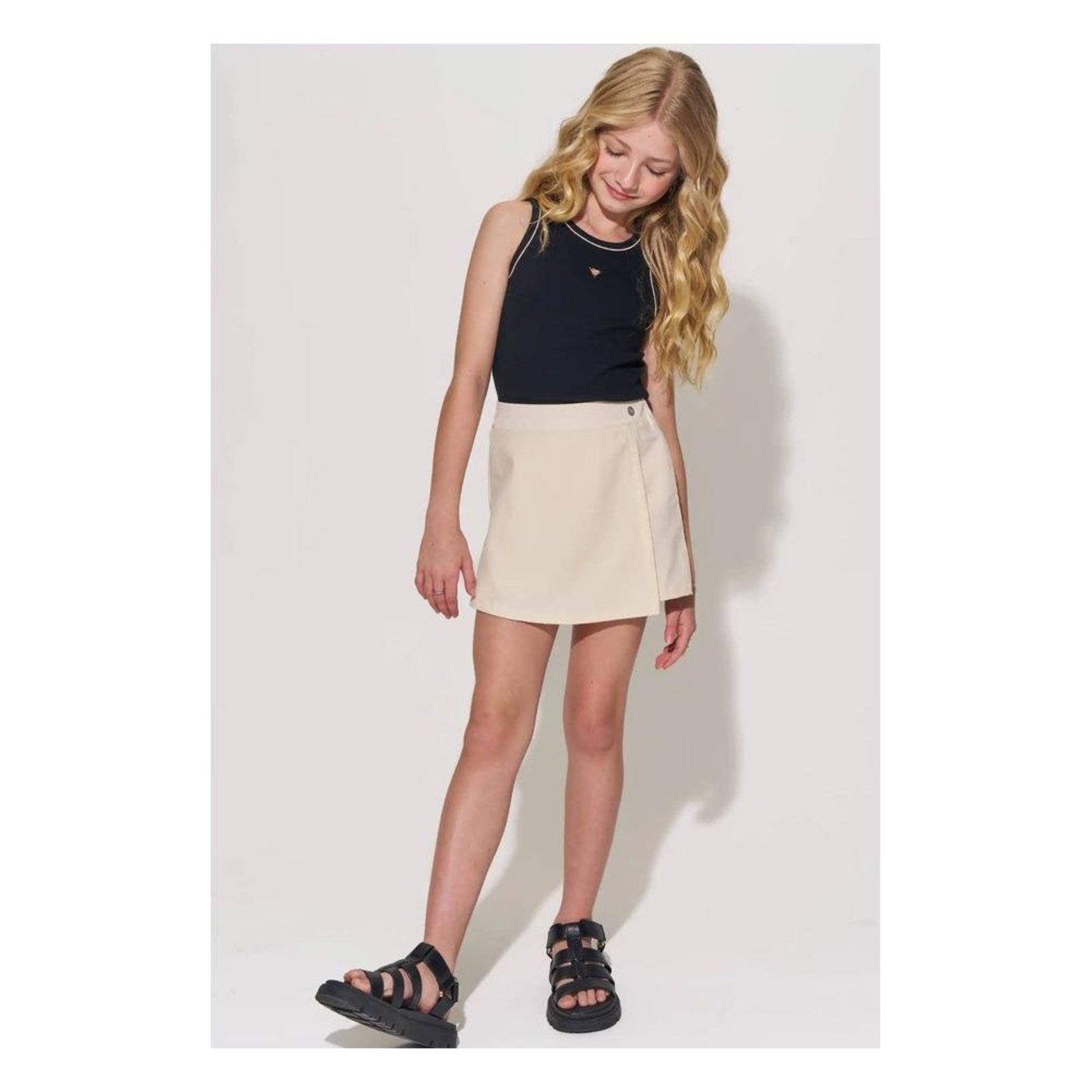 Infantil - Conjunto Shorts Saia Menina Preto Lilimoon 14 Preto