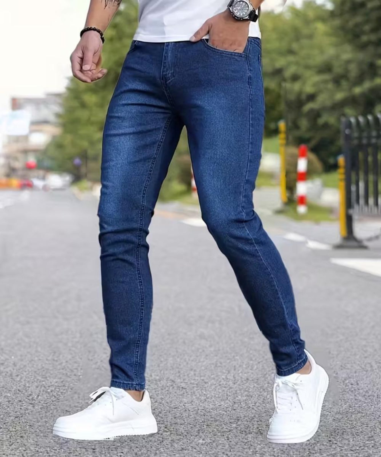Calça Masculina Jeans Sk Jeans Confortável e Casual Escura