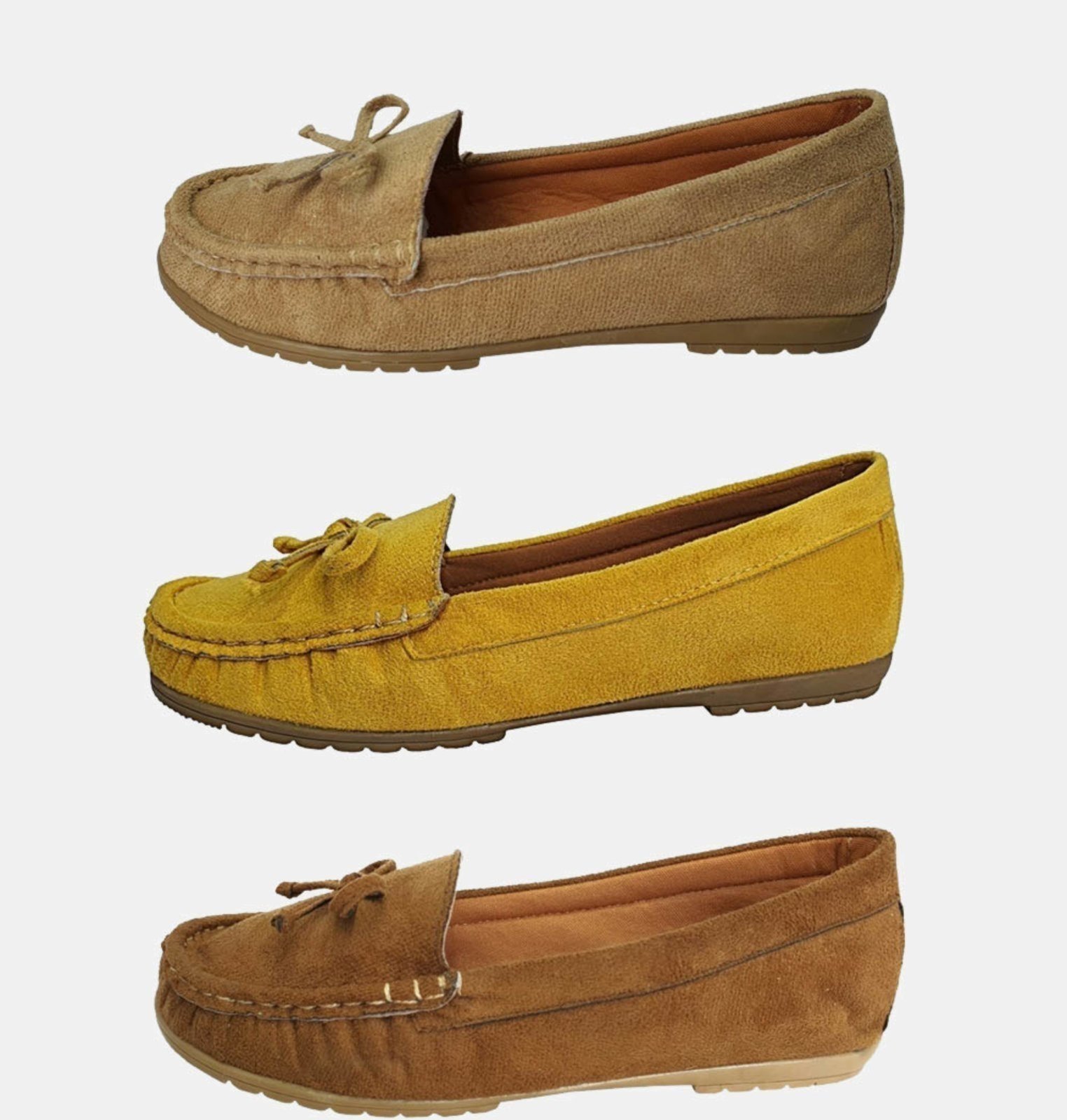 Kit Sapatilha Mocassim Costurado A Mão 3 Pares Moda Pé