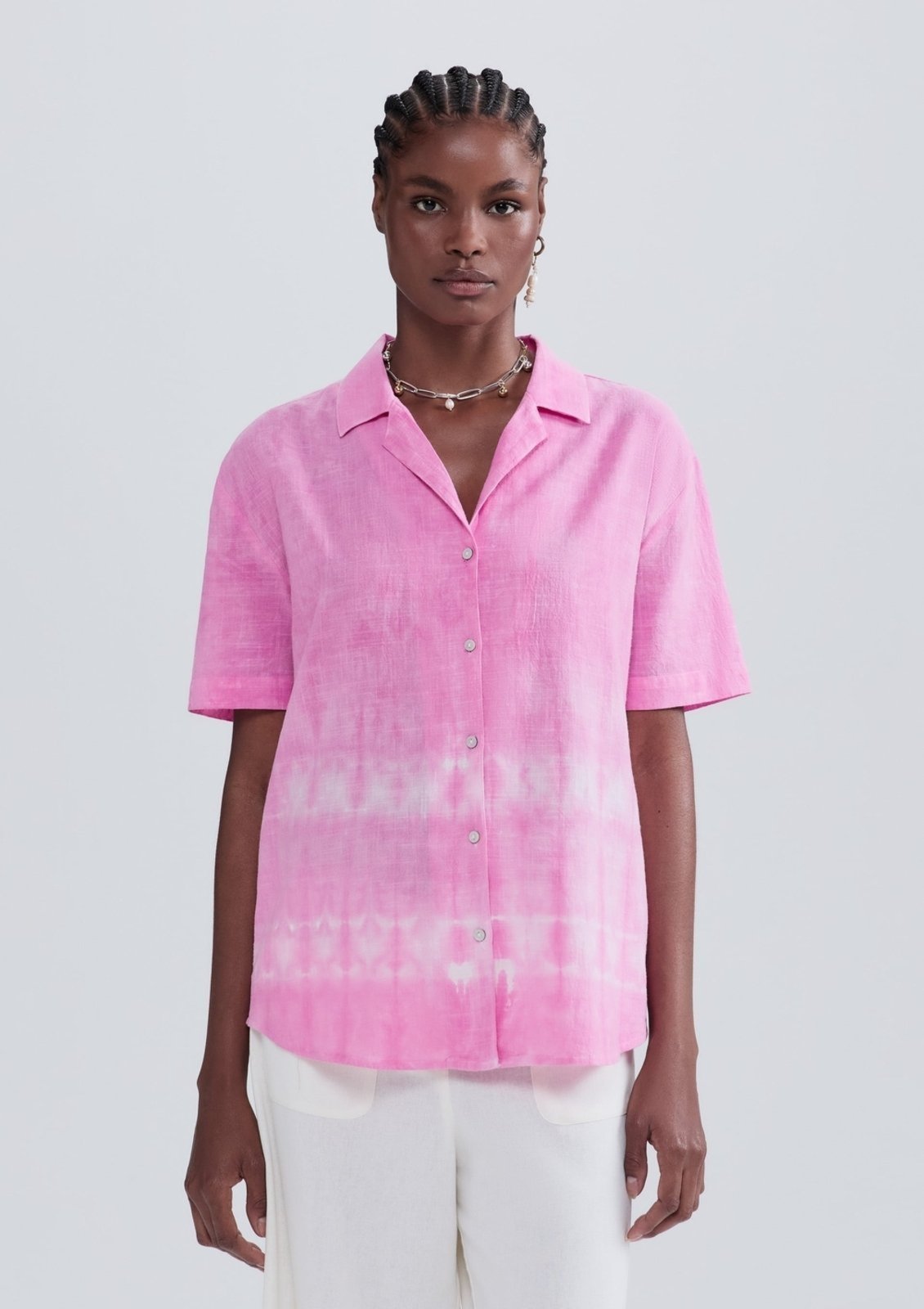 Camisa Feminina Manga Curta Tie Dye Hering