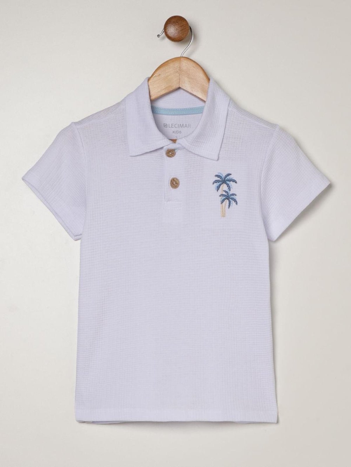 Infantil - Polo Malha Preppy Para Menino - BRANCO