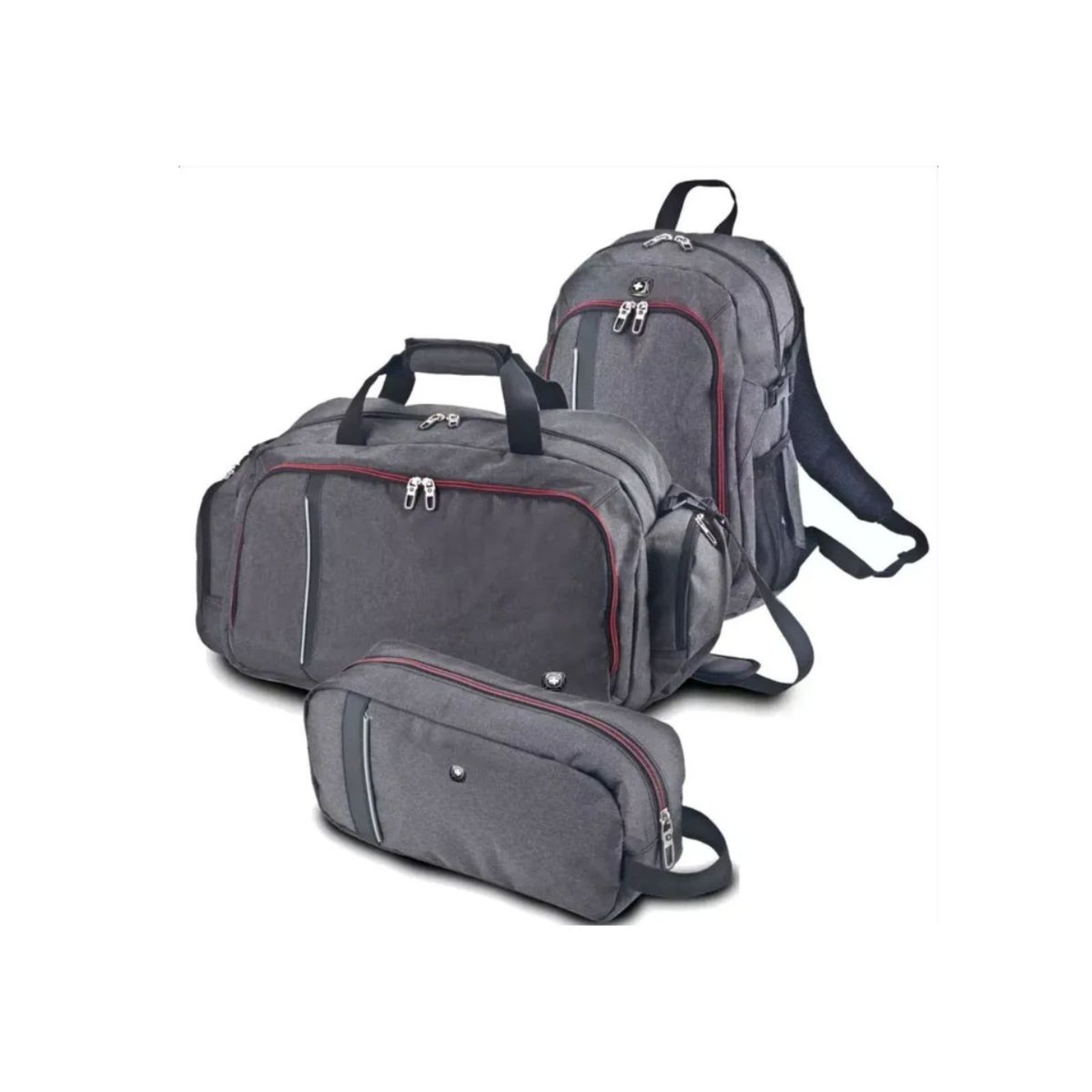 Kit 3 Peças Contendo Mochila, Bolsa e Necessaire Sem Rodinhas