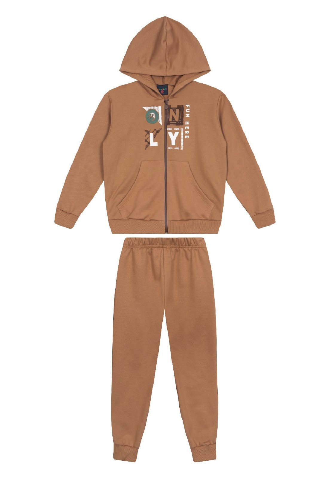 Infantil - Conjunto para Menino de Jaqueta e Calça Guloseima Marrom