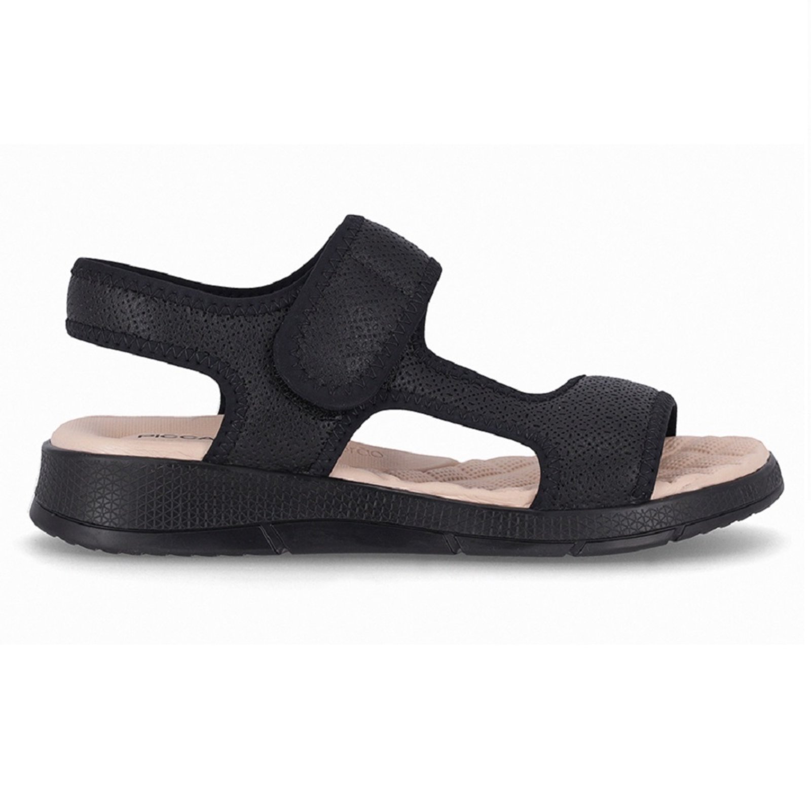 Sandália Papete Esporão Piccadilly Wide Fit 571004 Feminina – Preto