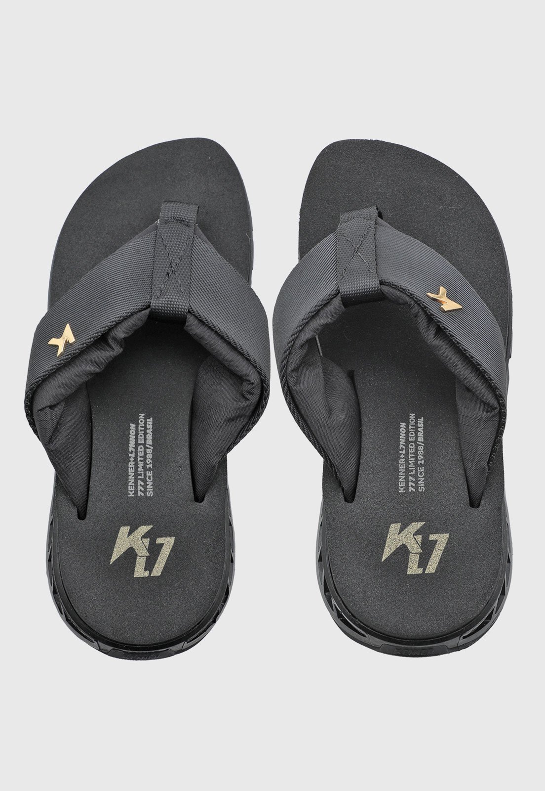 Chinelo Masculino Kenner Rakka Cushy Bold L7 Preto
