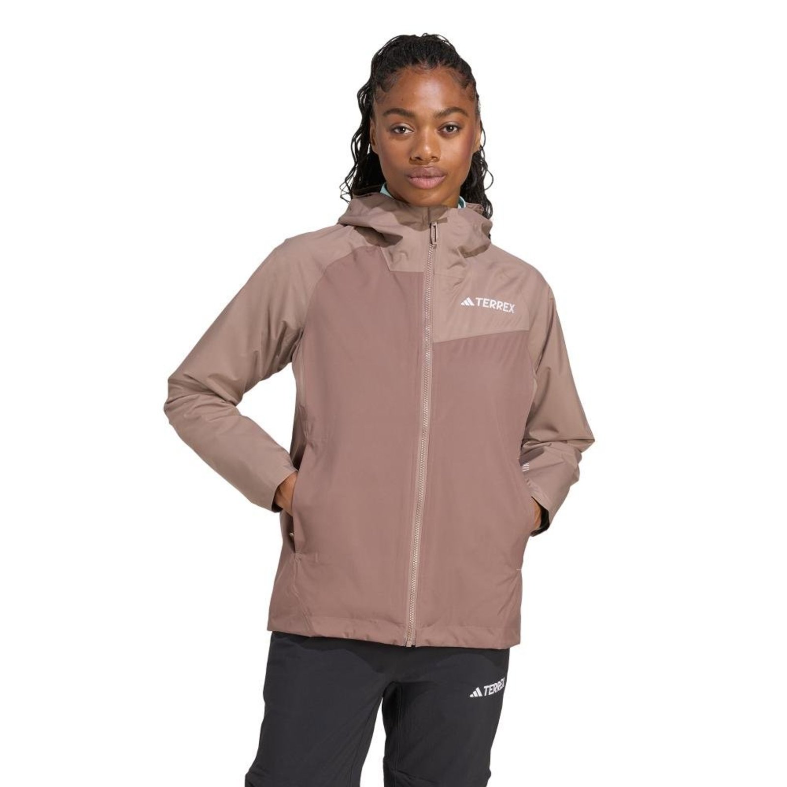 Jaqueta Terrex Multi 2L RAIN.RDY adidas Performance Marrom