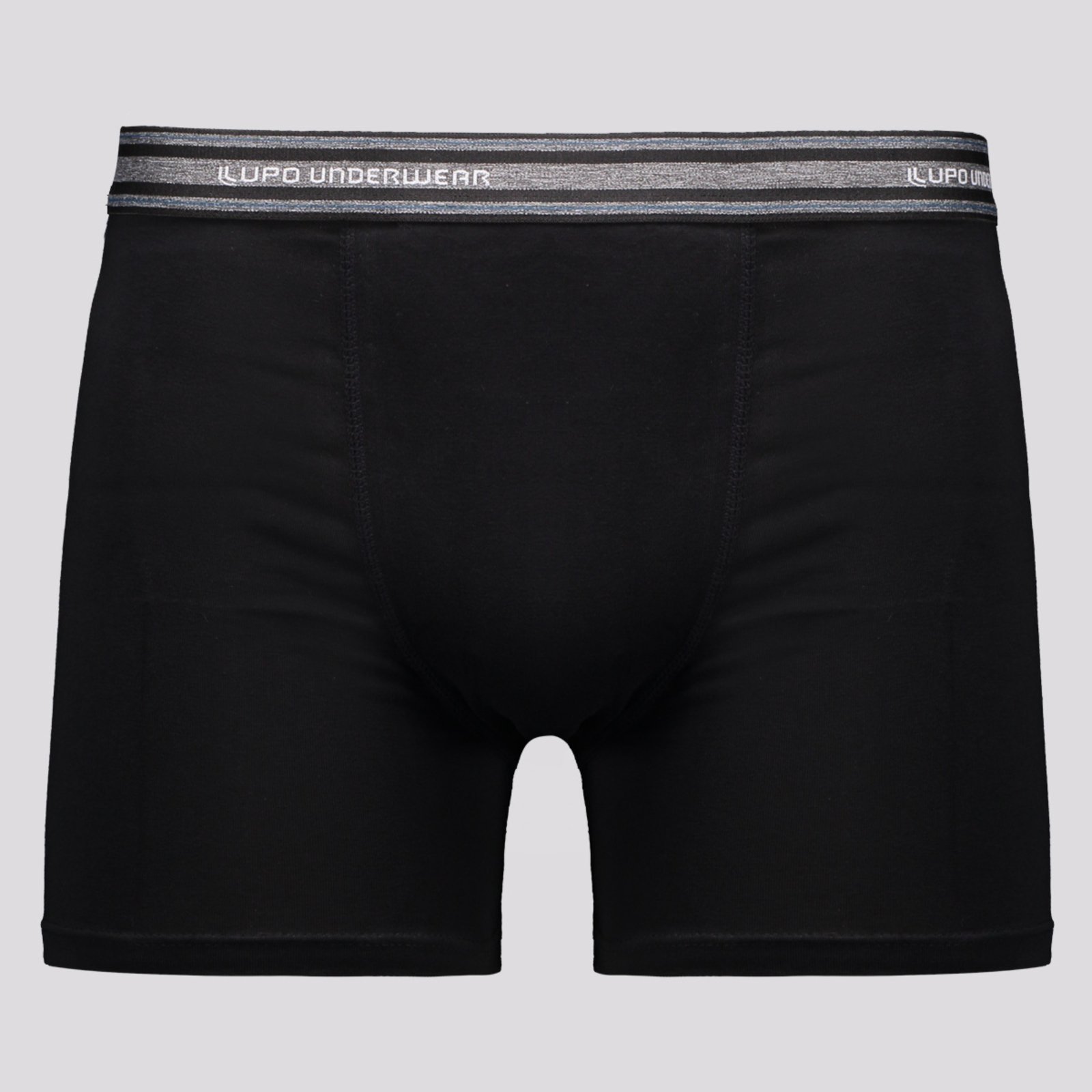 Cueca Lupo Boxer Algodão com Elastano Basic Preta