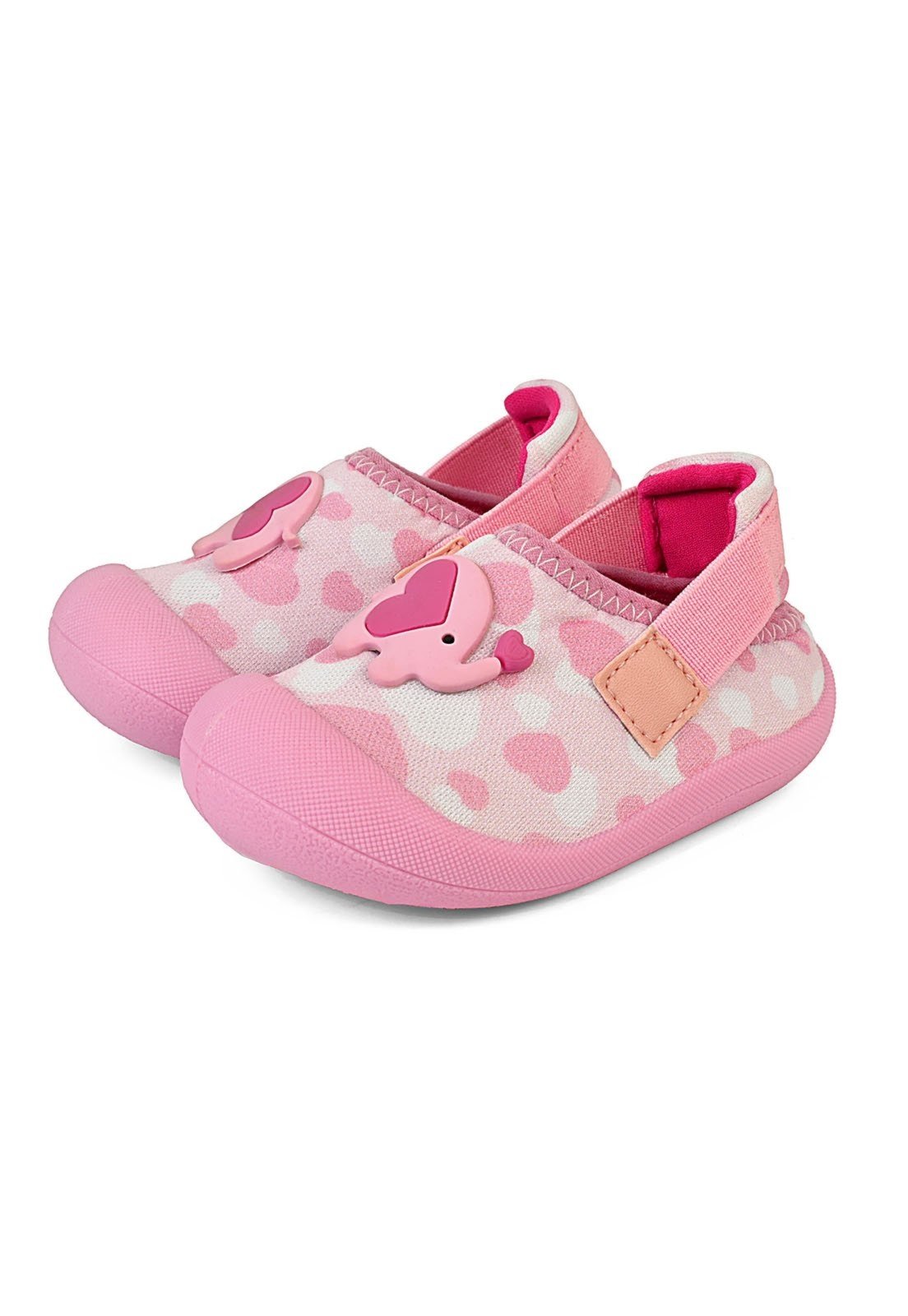 Vista 2 Infantil - Sapatinho Babuche Conforto Slip On Menina Verão Elefante Mzkid rosa Mzkid rosa