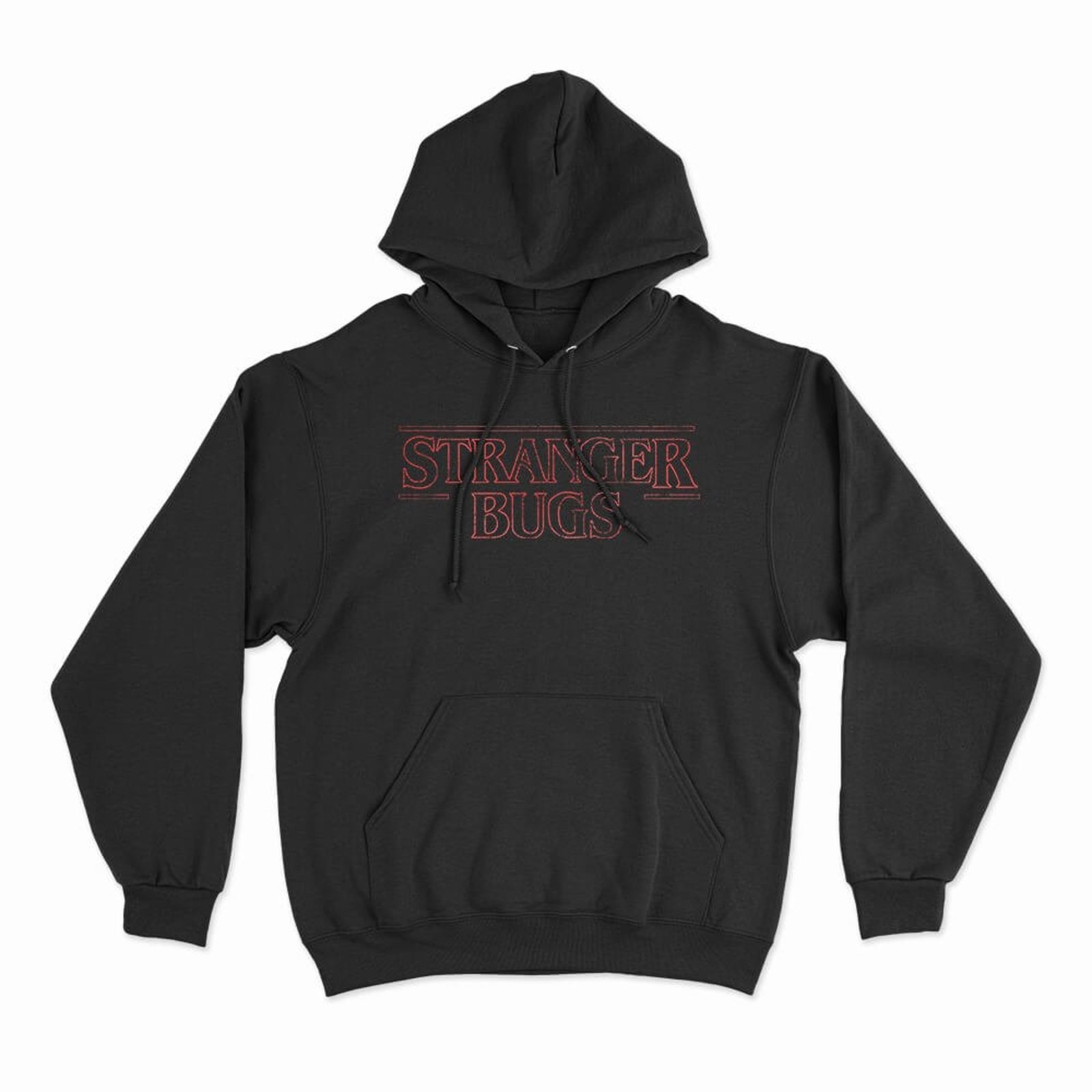 Moletom Com Capuz Stranger Bugs - Preto - Casual - Studio Geek