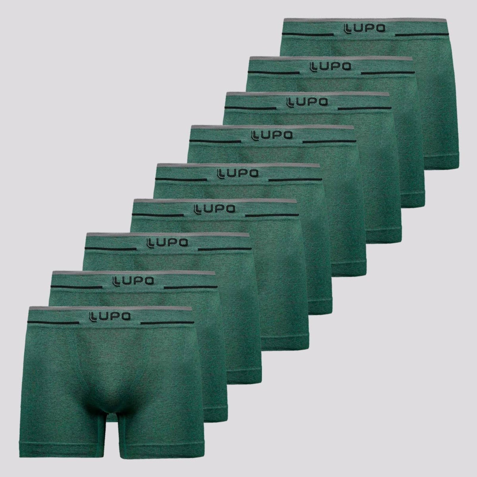 Kit 9 Cuecas Boxer Lupo Microfibra Sem Costura Ver