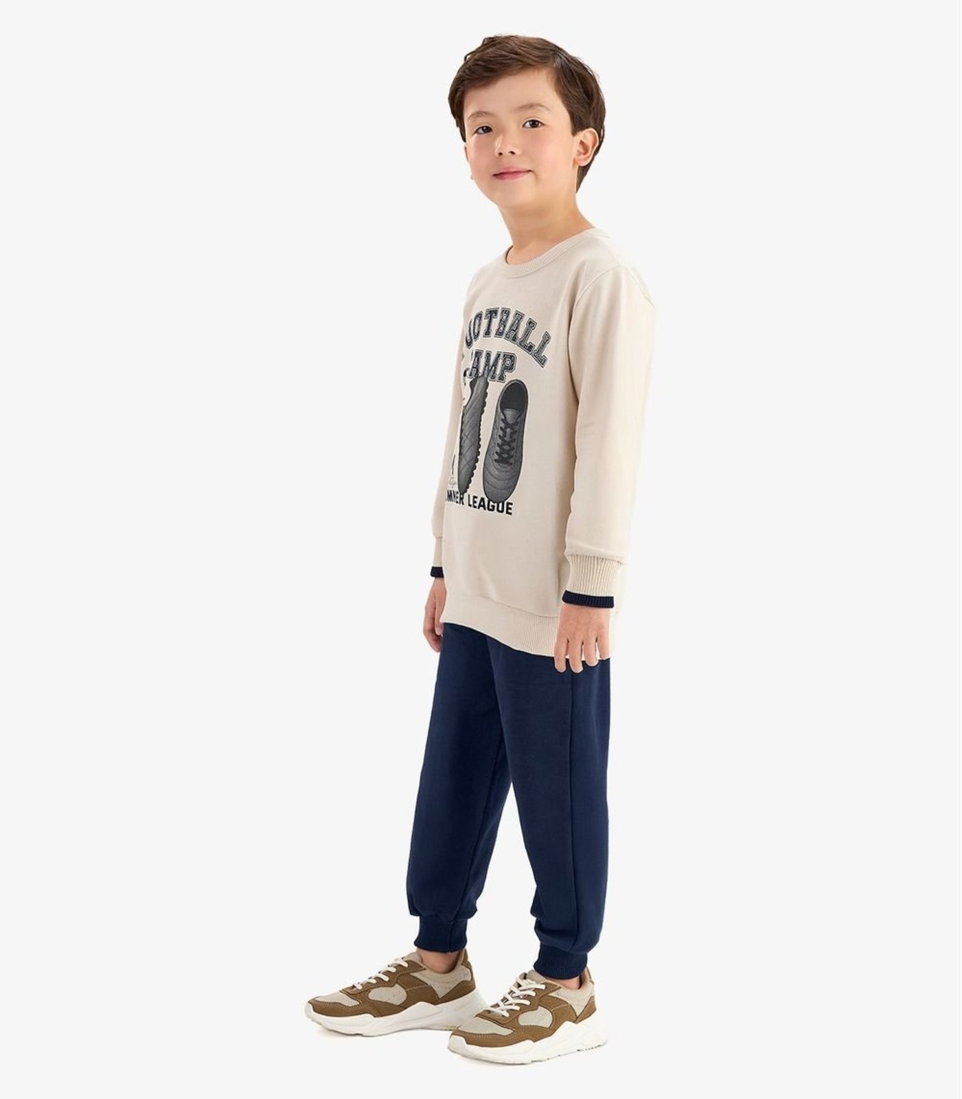 Infantil - Conjunto Blusão com Calça Moletom Rovi Bege