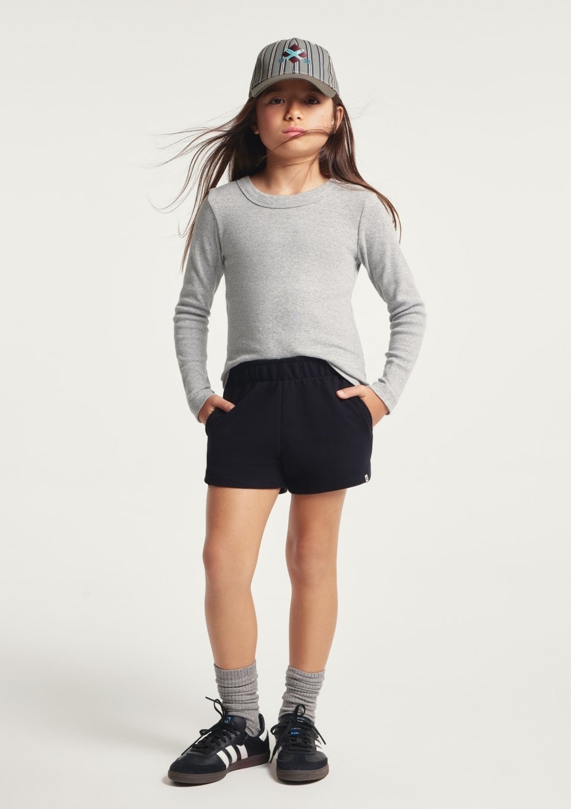Vista 2 Infantil - Shorts Menina Runner Em MoletinhoHering Hering Kids marrom Hering Kids marrom