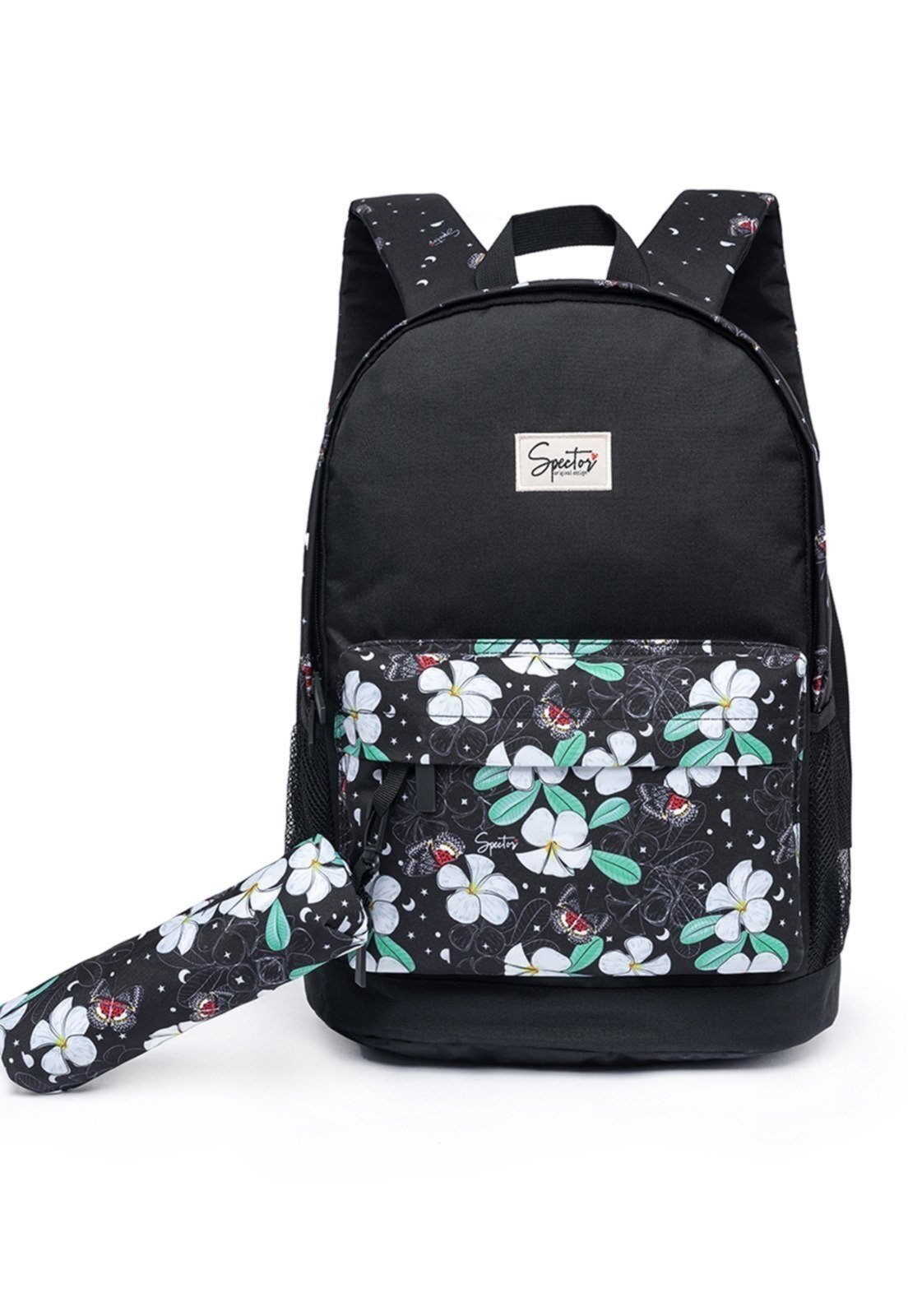 Infantil - Mochila Feminina Spector Com Estojo Reforçada