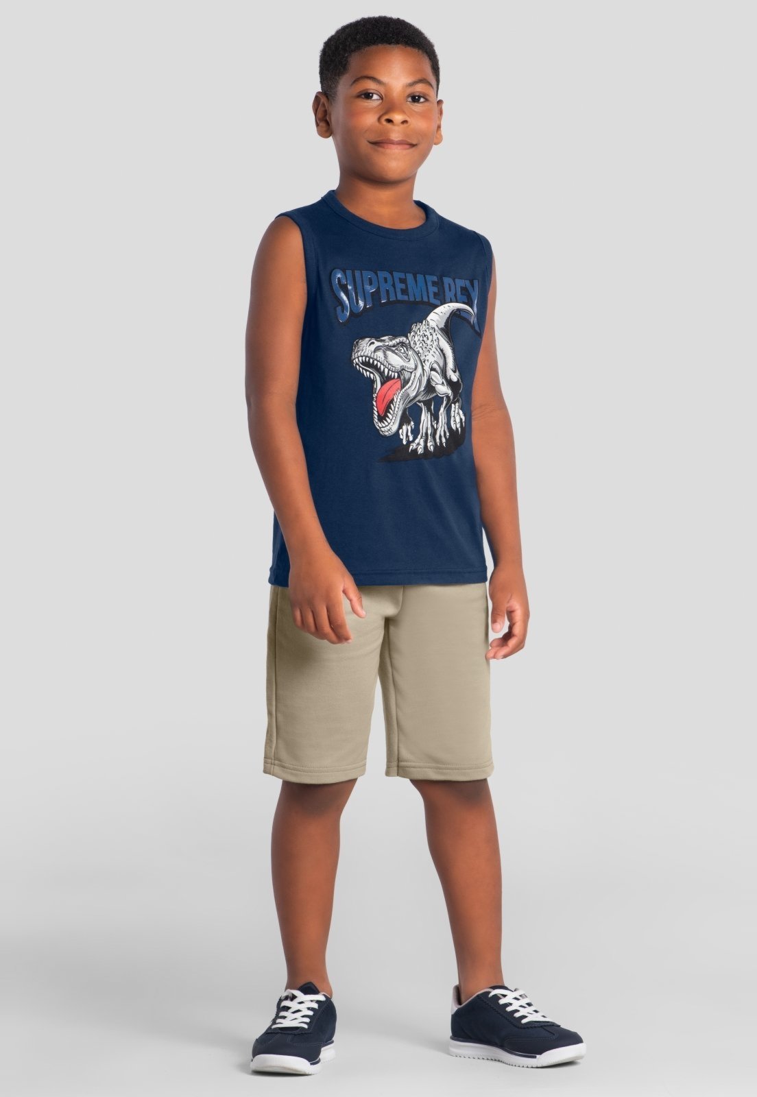 Infantil - Conjunto estampa em gel de dinossauro Brandili