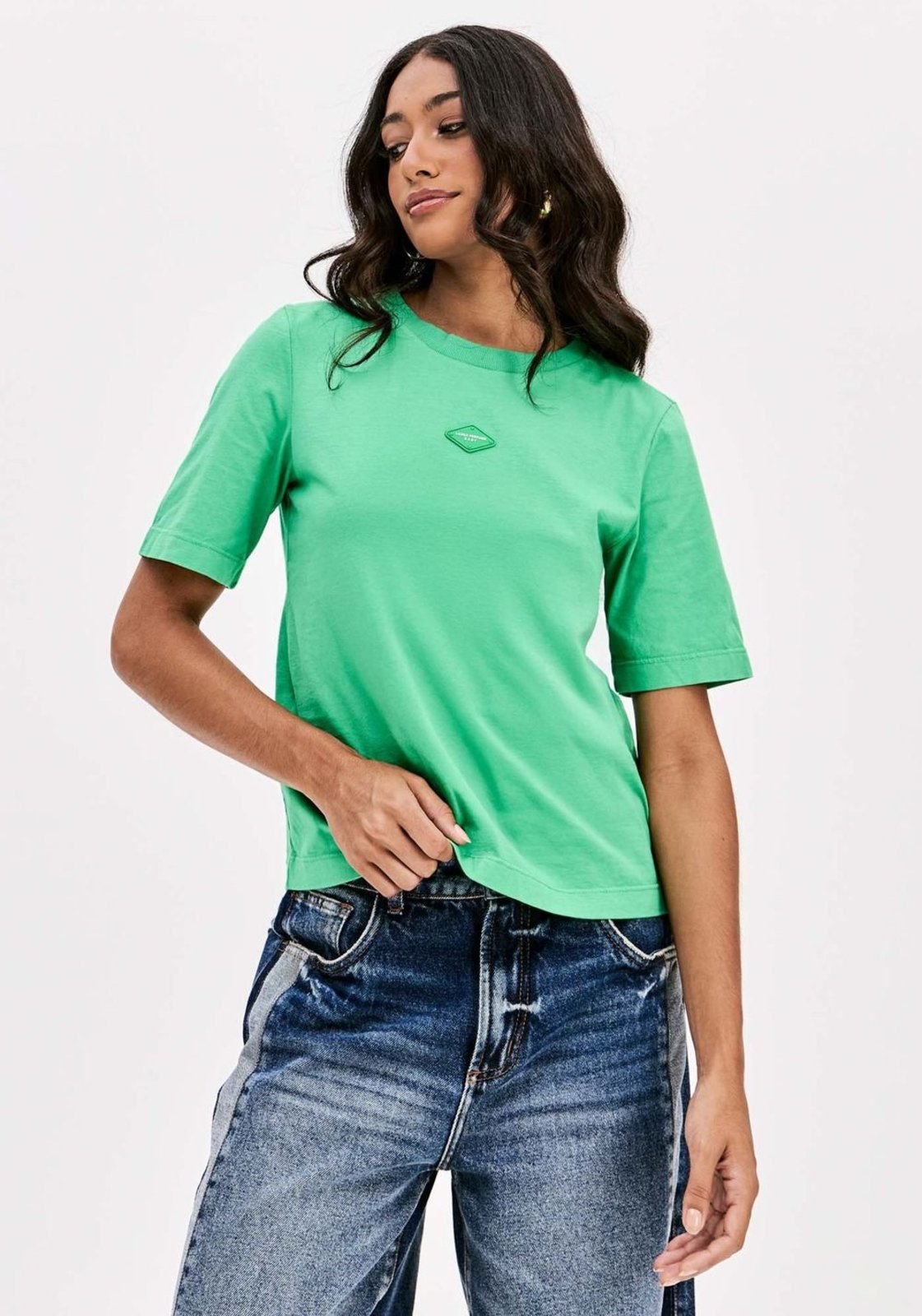 T-shirt Manga Curta Com Placa Sport Easy