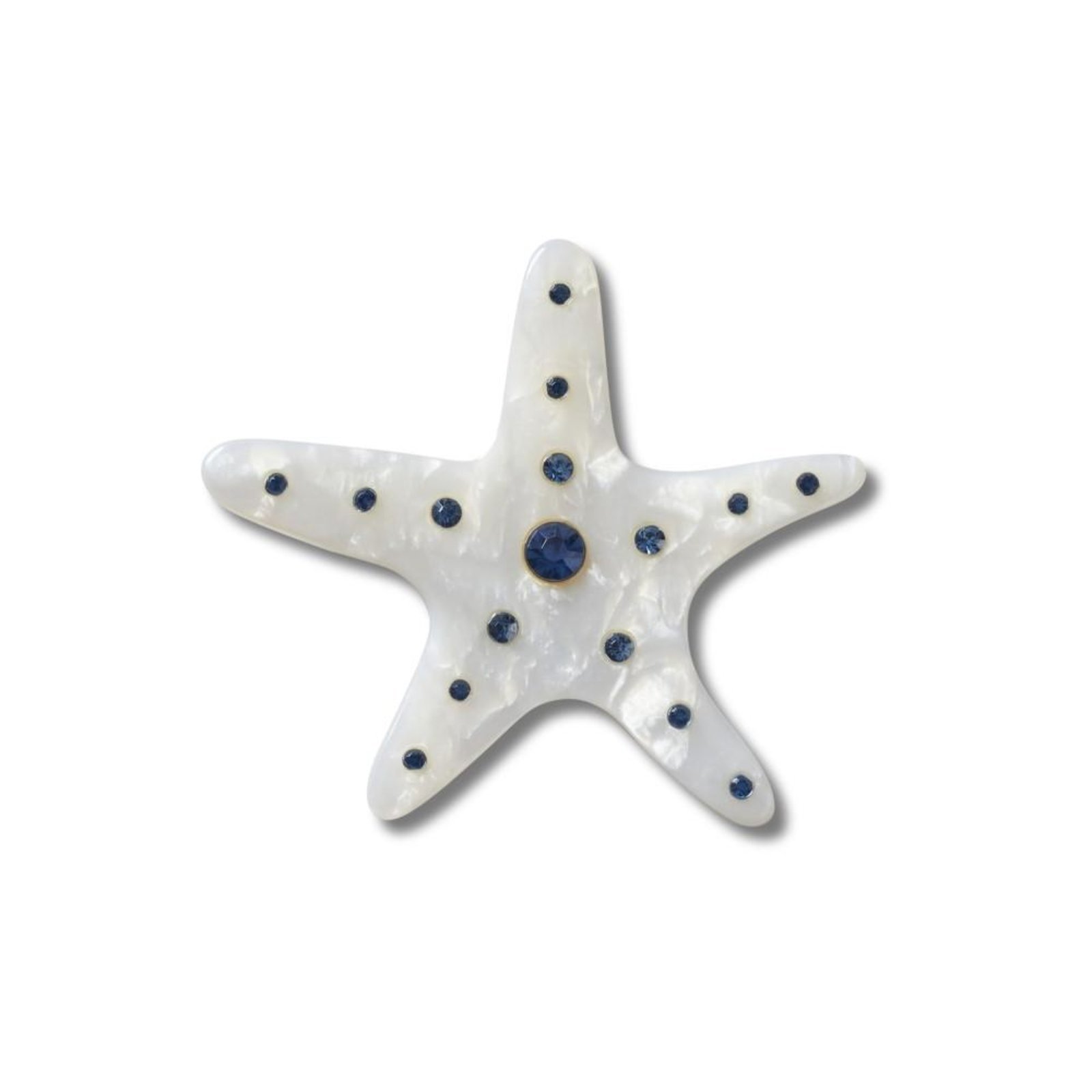 Vista 2 Infantil - Jibbitz™ Estrela do Mar Prata Crocs branco