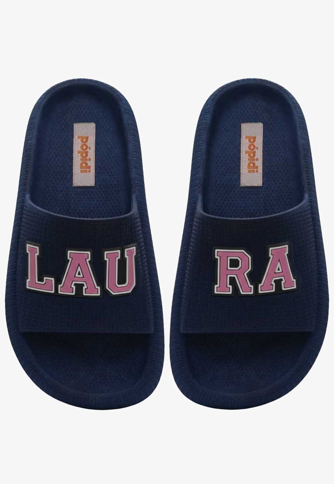 Infantil - Chinelo Pópidi Personalizado LAURA Estilo Nuvem Marinho