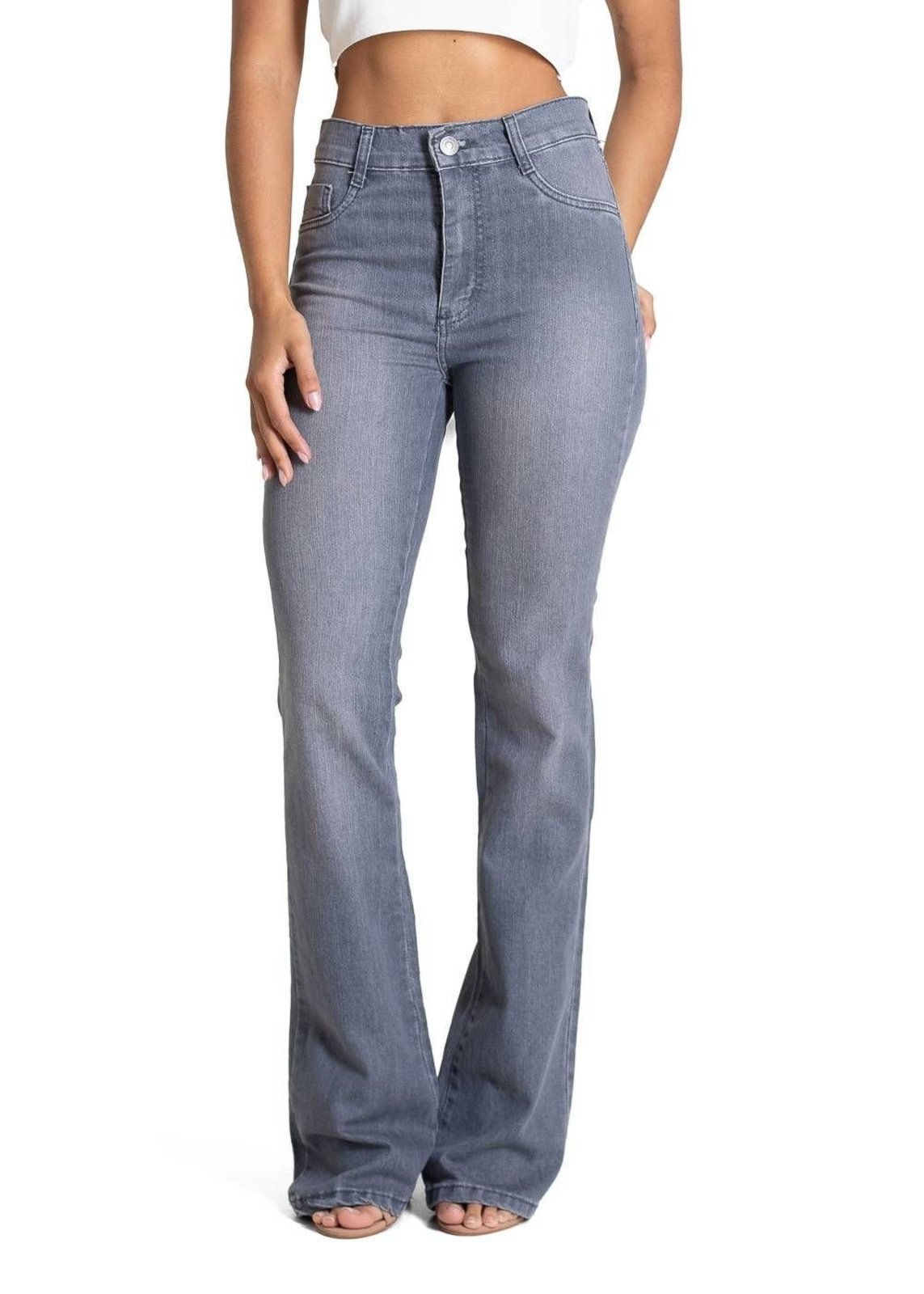 Calça Jeans Sawary Boot Cut - 283593 - Cinza - Sawary