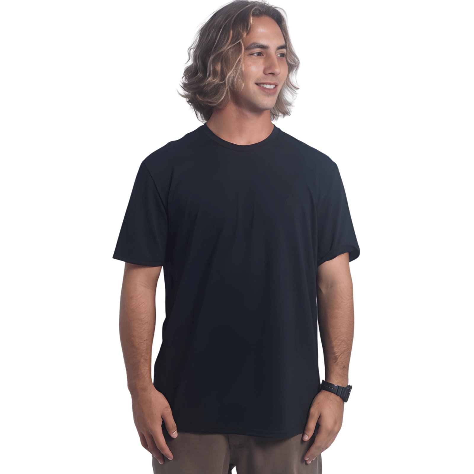 Camiseta Masculina Malha Poá Oceano