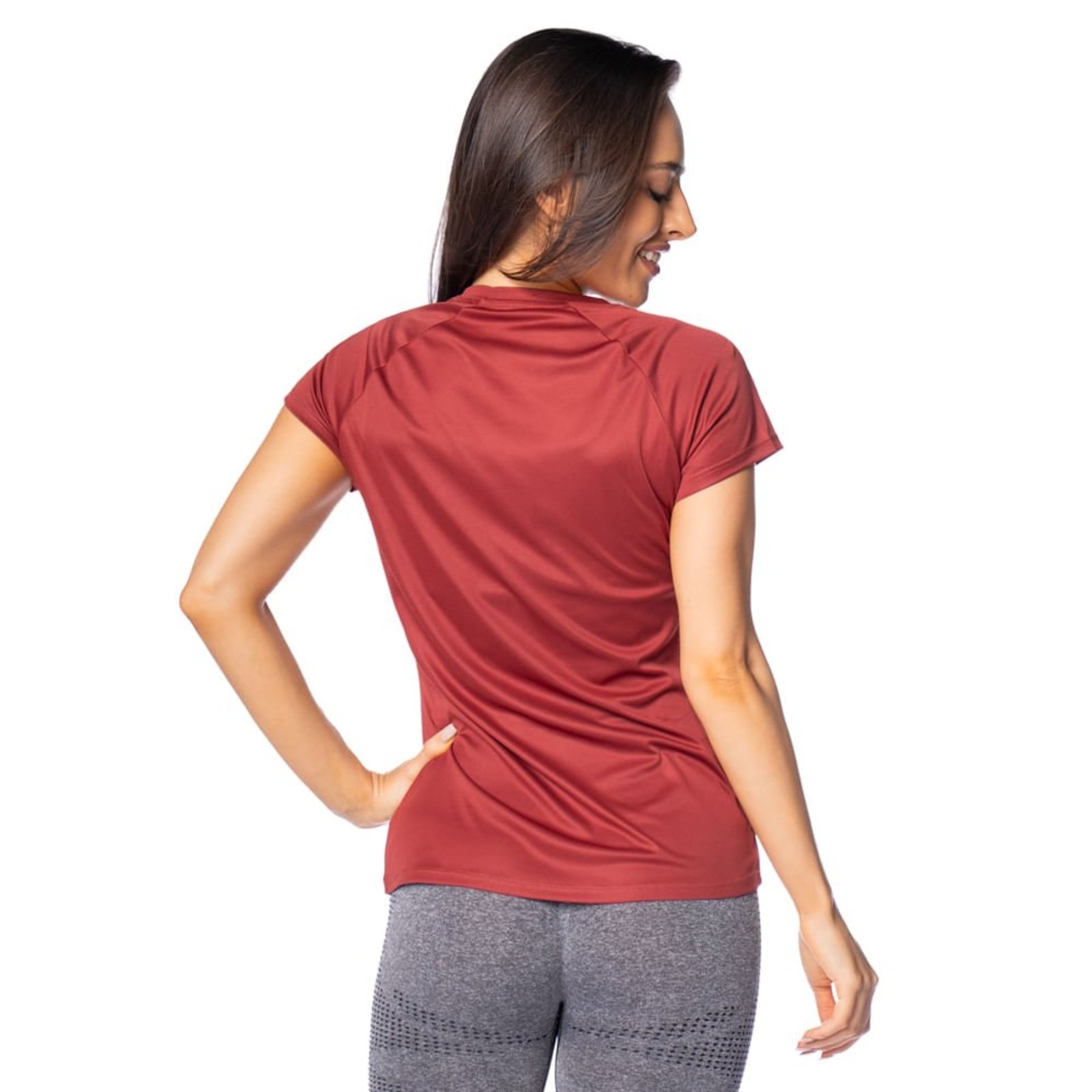 Vista 3 Camiseta Feminina Fila Tennis Basic vinho Fila vinho