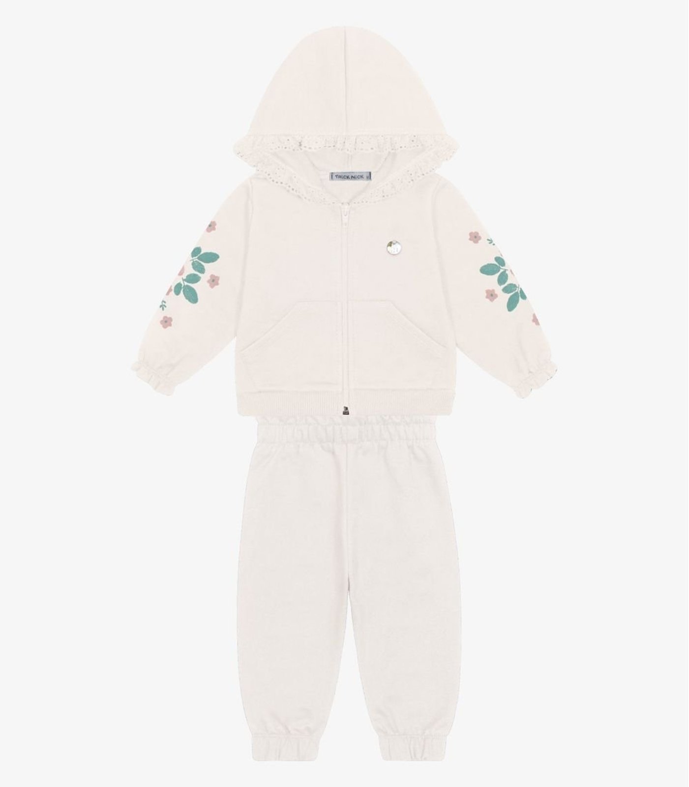 Infantil - Conjunto Jaqueta com Capuz e Calça Trick Nick Bege