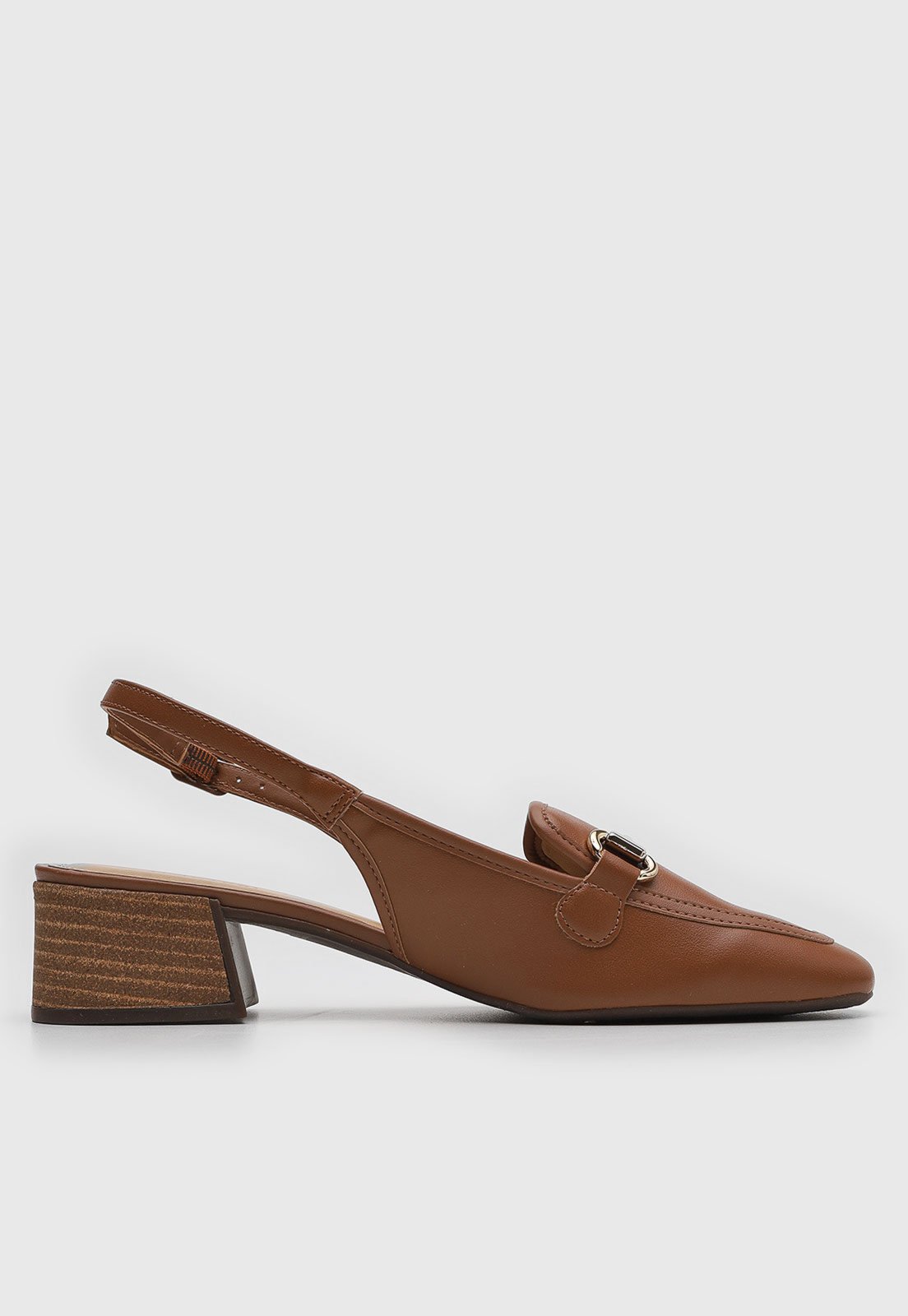 Vista 3 Scarpin Feminino Anacapri Fivela marrom Anacapri marrom