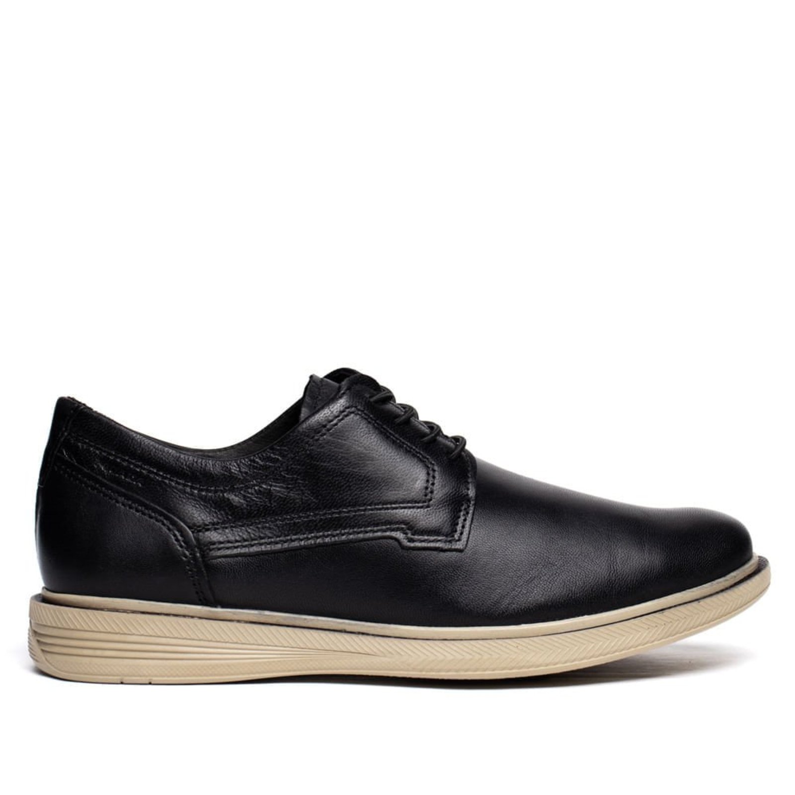 Sapato Masculino Pegada Vibes em Couro Preto