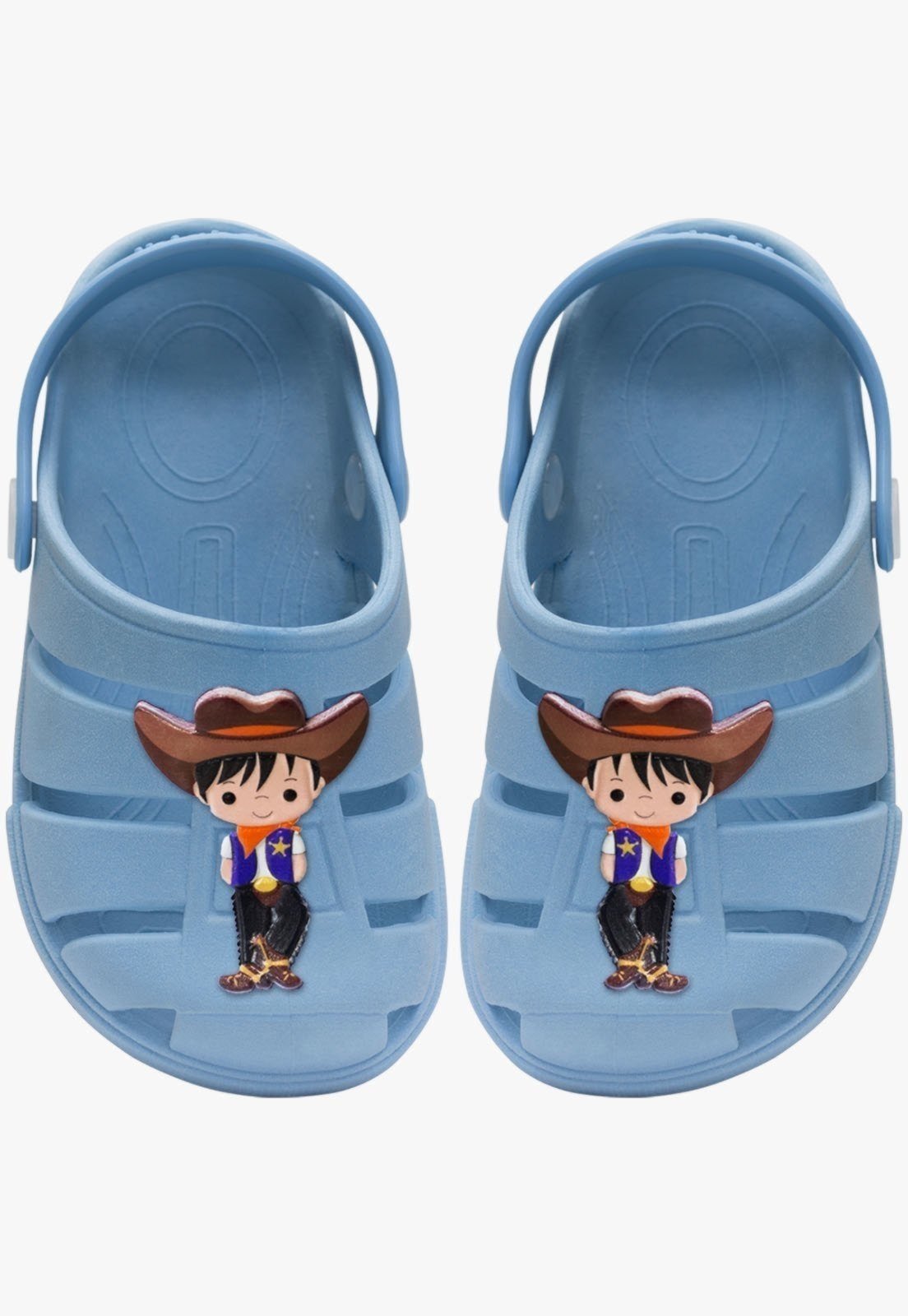 Infantil – Sandalia Babuche Masculino Pópidi Chinelo Cowboy Azul