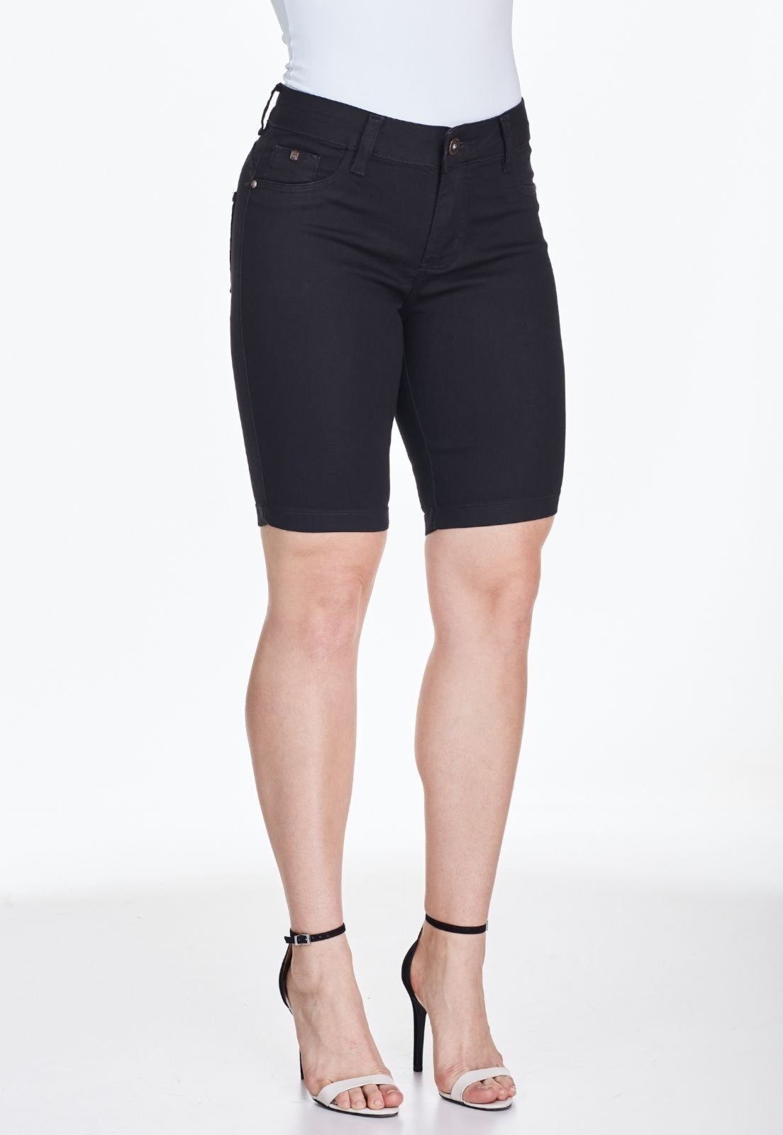 Bermuda Jeans HNO Jeans Ciclyst Comfort Plus Preta