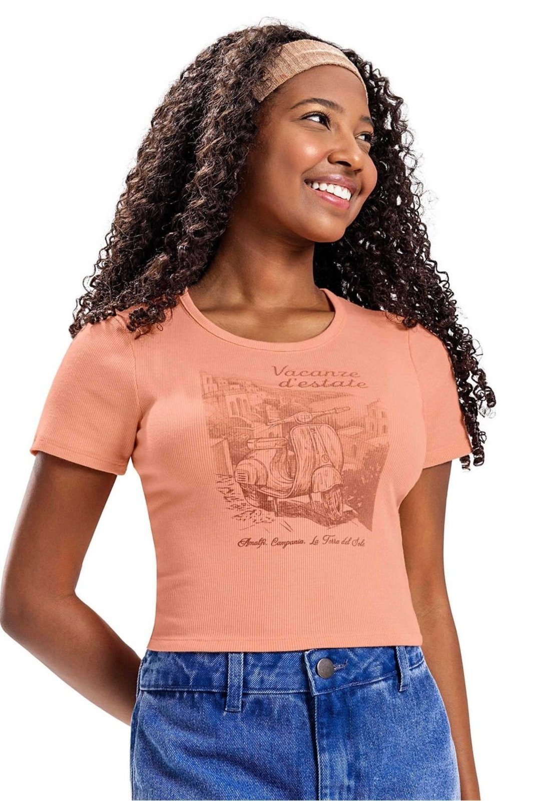 Infantil - Blusa Juvenil Menina Ribana Justa Elian Beats Laranja