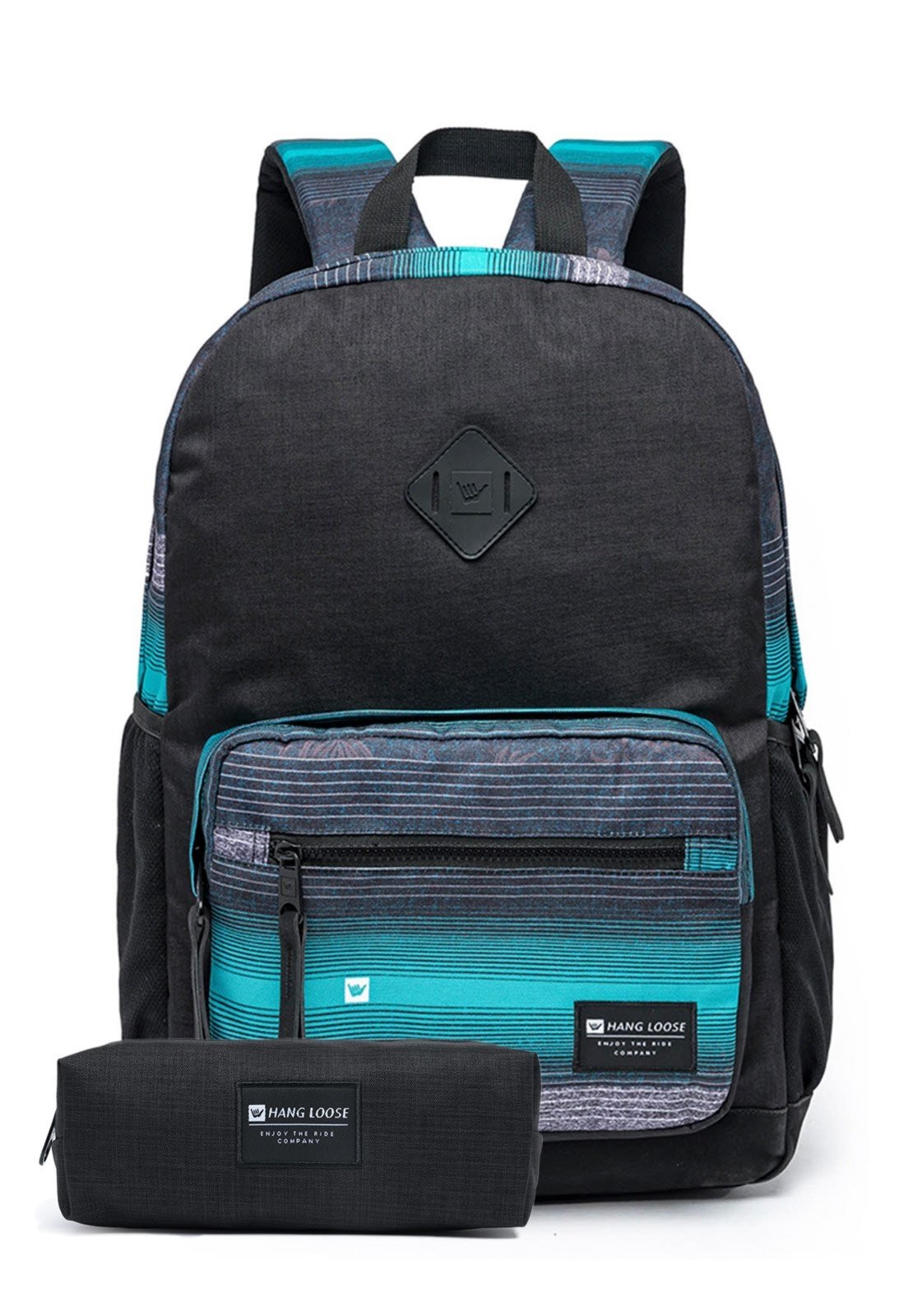 Kit Mochila Masculina+Estojo Espaçosa e Reforçada Escolar