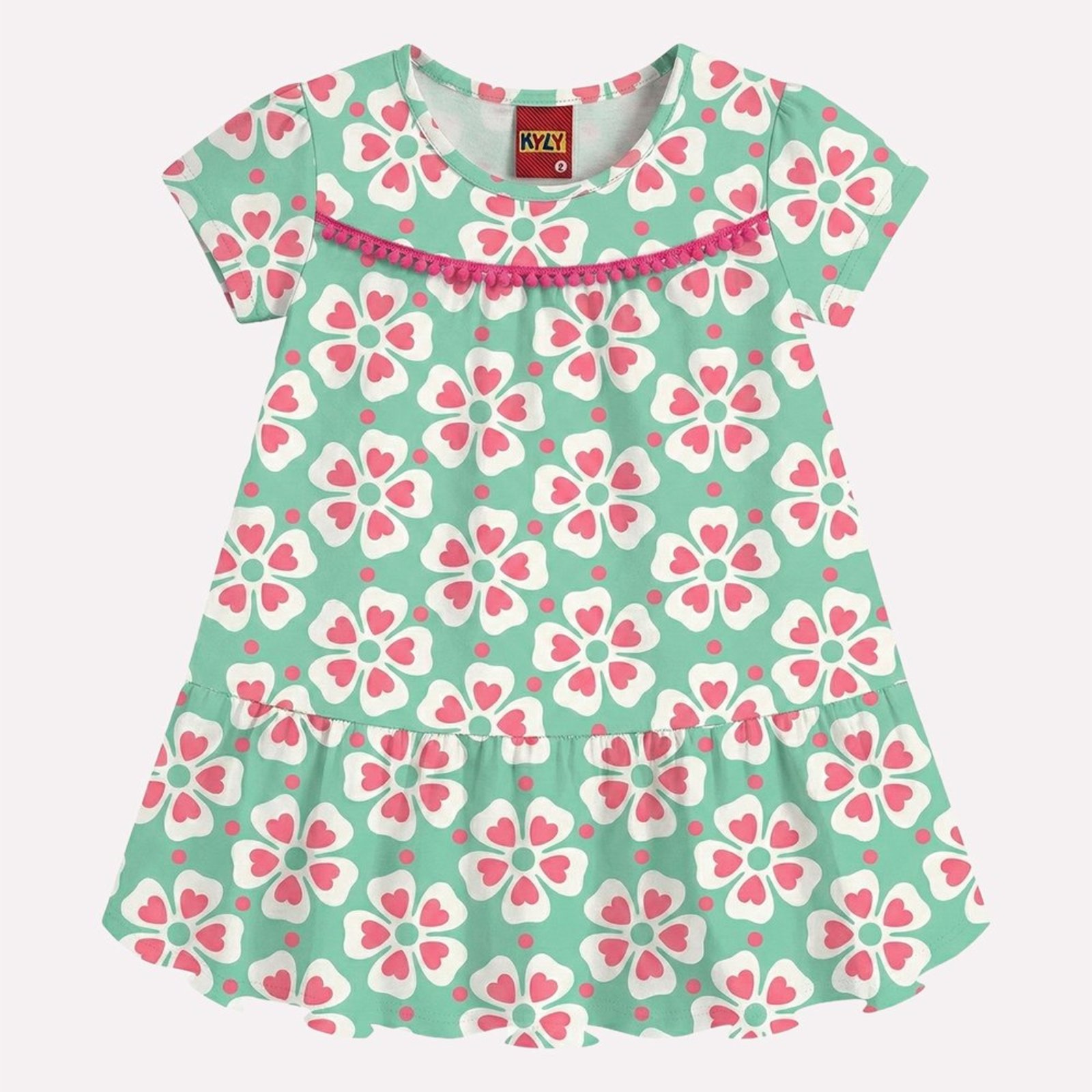 Infantil - Vestido Menina Flores Kyly