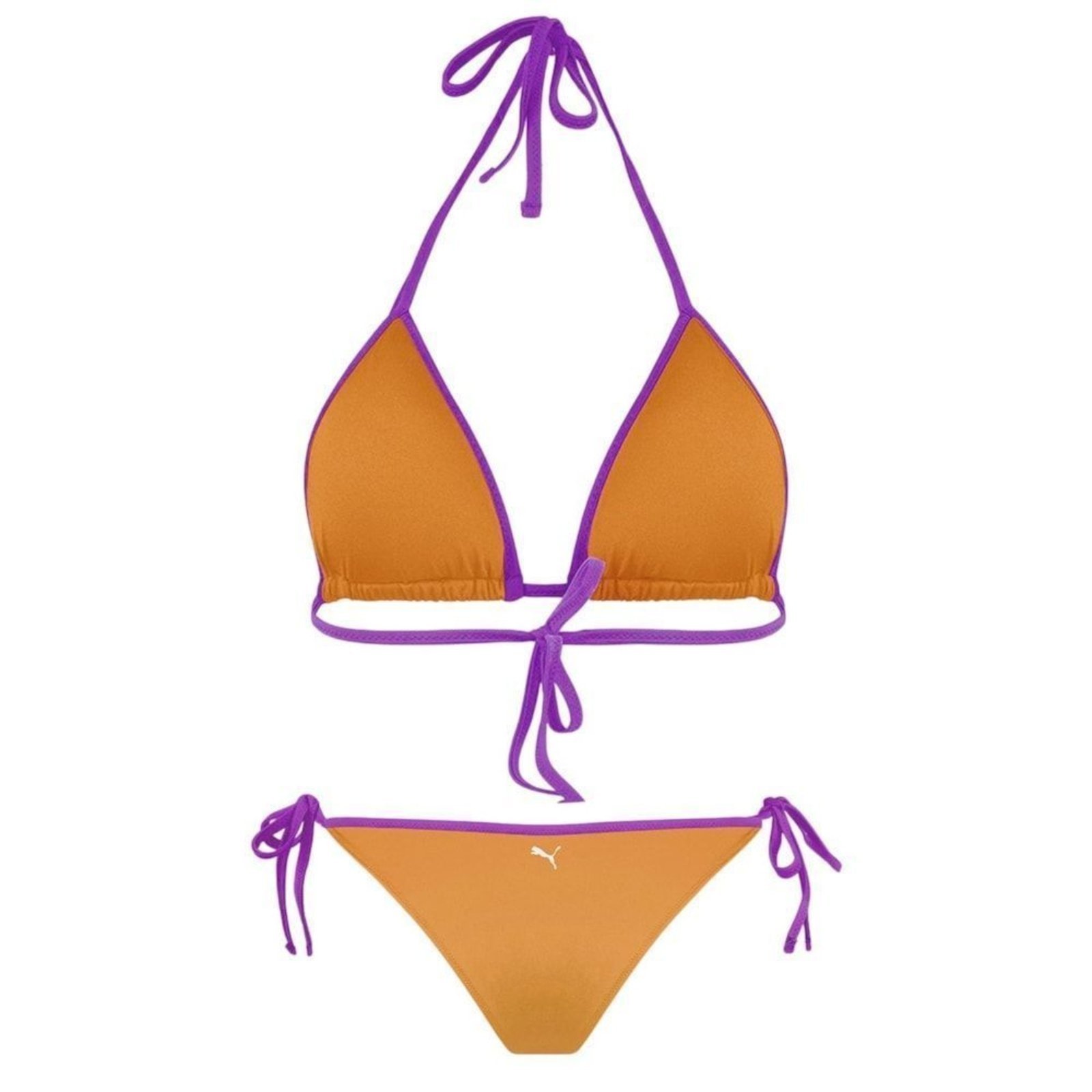 Vista 3 Conjunto Biquíni Puma Top + Calcinha Laço Feminino laranja Puma laranja