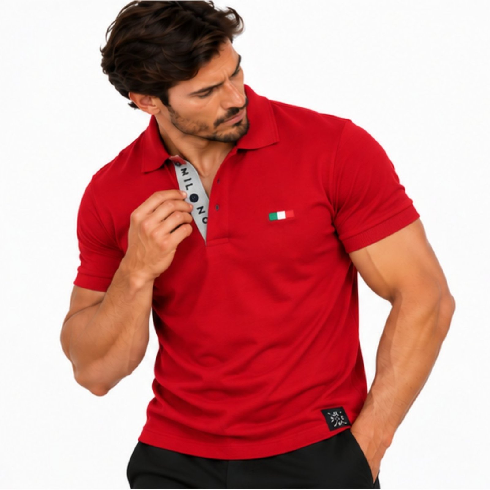 Camisa Polo Masculina FMF Bordado Itália Casual Premium
