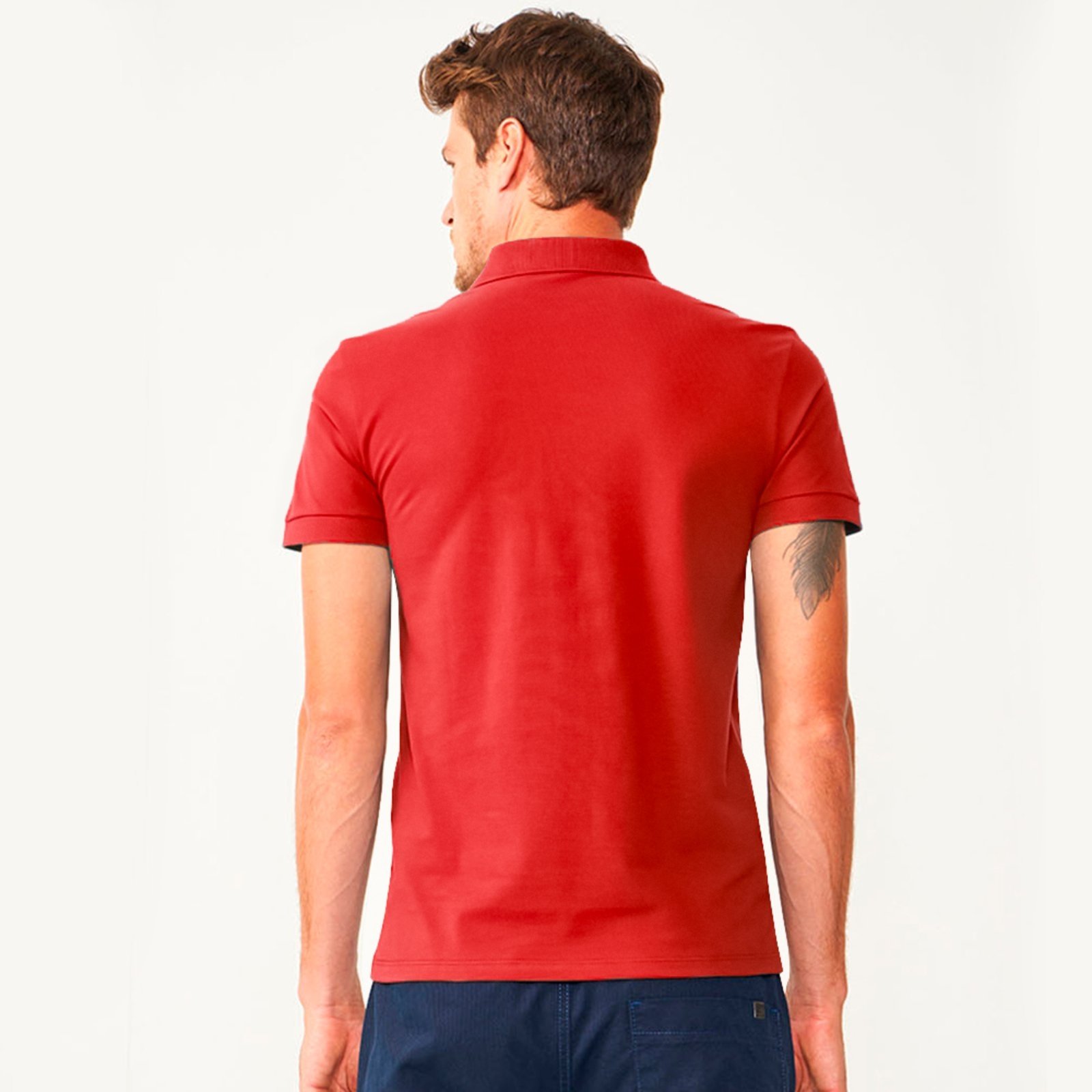 Vista 3 Camisa Polo Colcci Classic Pr26 Ife Masculino vermelho Colcci vermelho