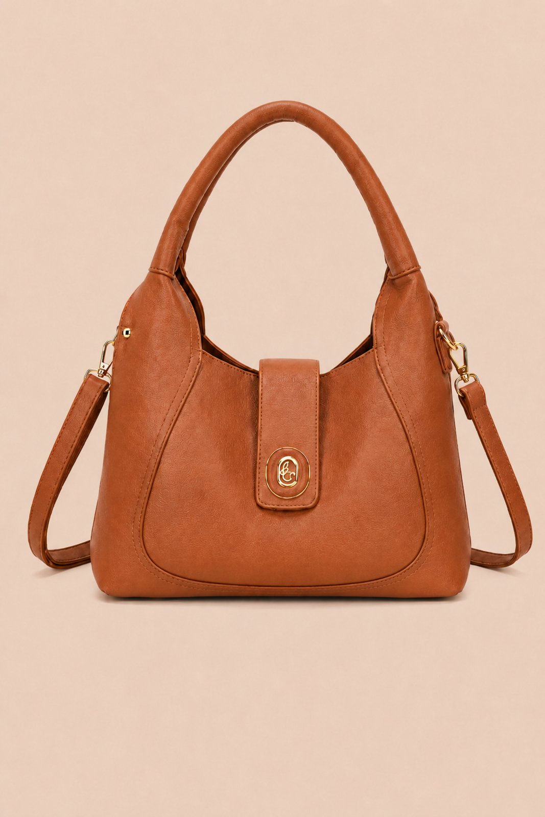 Bolsa Média Transversal D Bell Outlet Fashion Click Caramelo