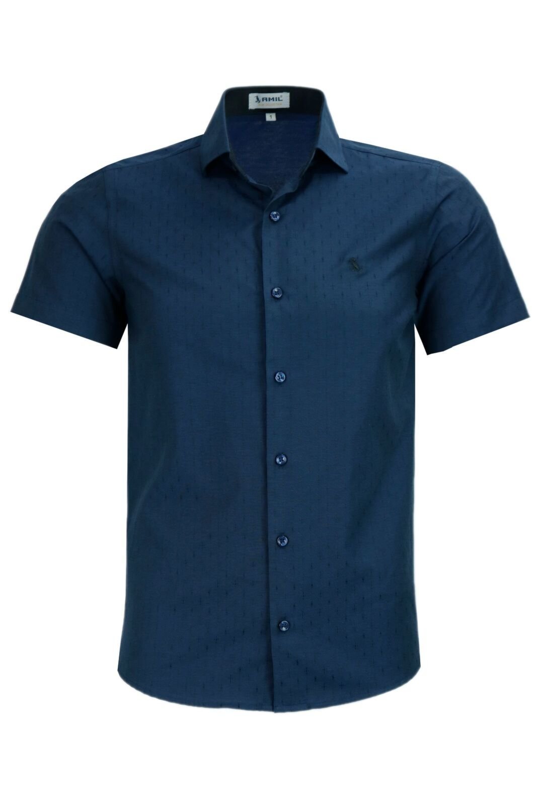 Camisa Manga Curta Slim Masculina Amil Passa Fácil 1849