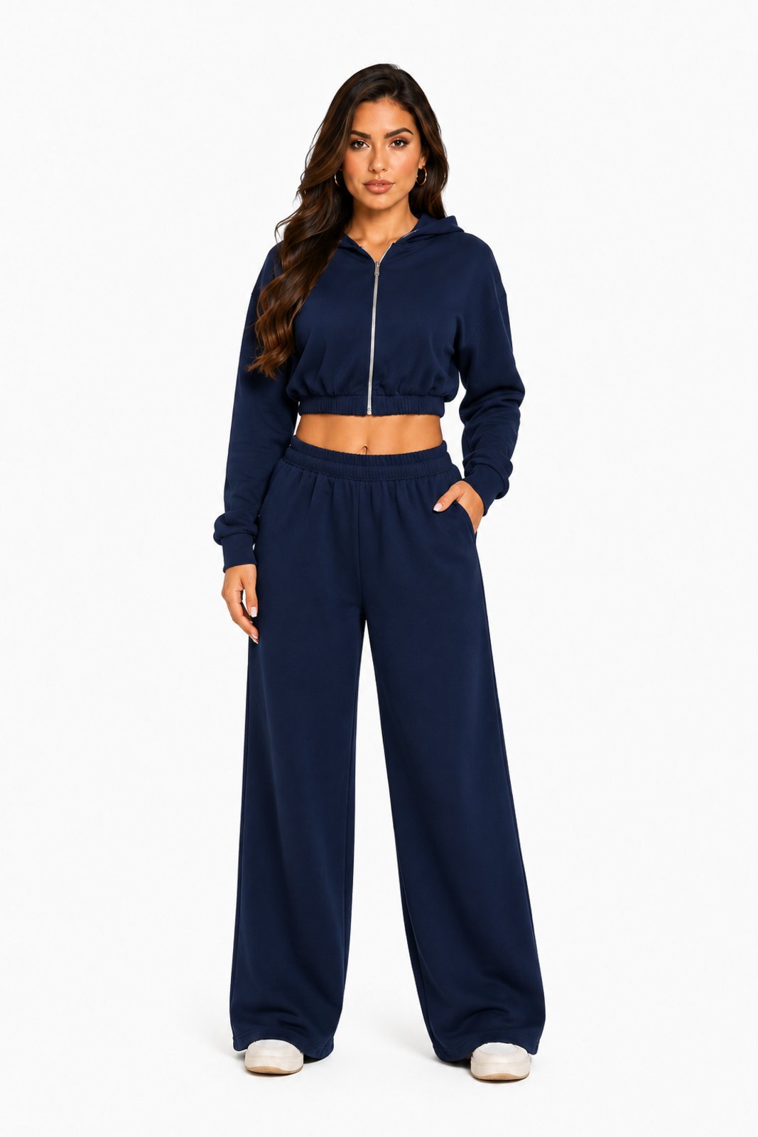 Conjunto Moletinho D Bell Outlet Fashion Capuz Azul Marinho