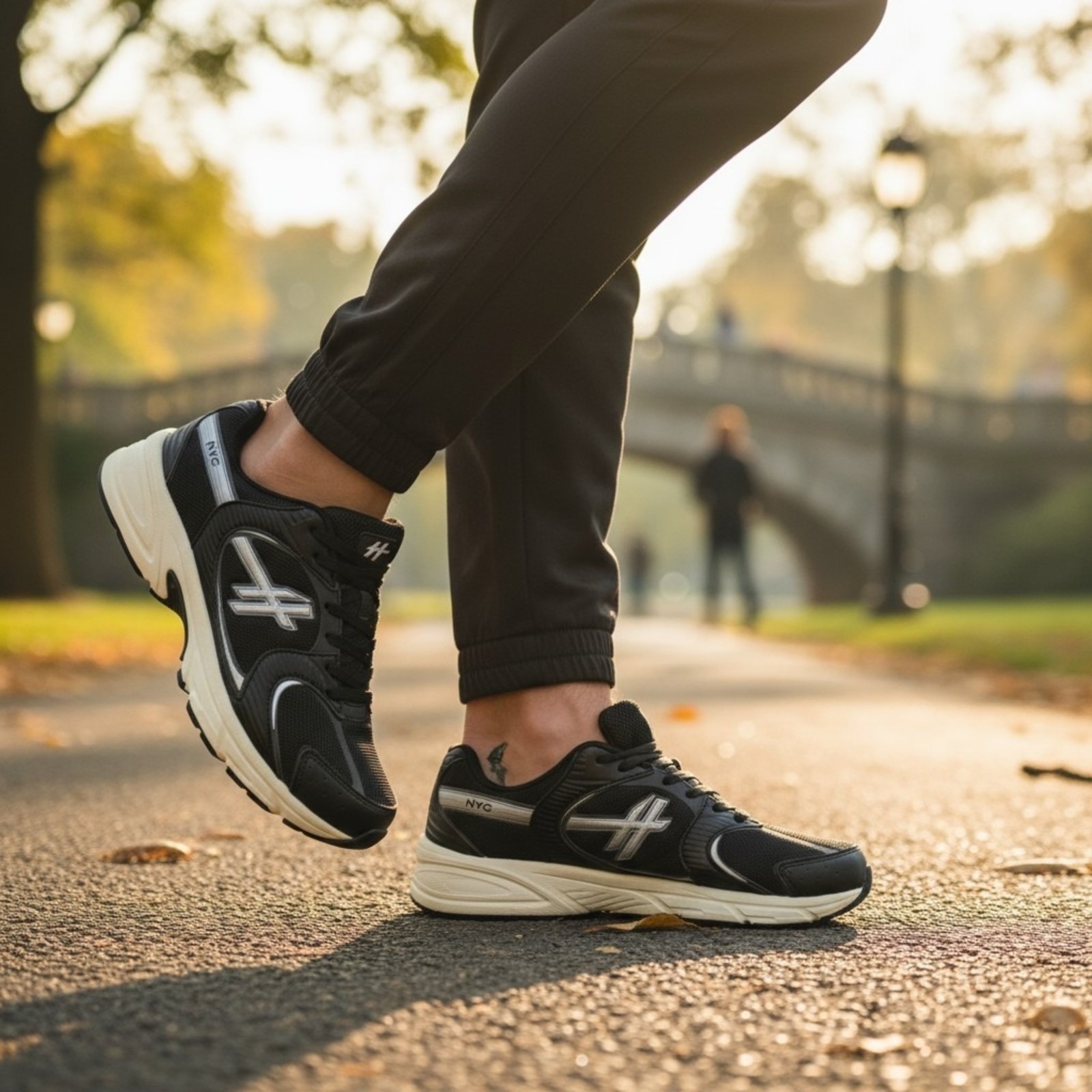 Tênis Feminino e Masculino New York City Shoes – Levee e Resistente – Academia Adulto Desportivo Amarrar