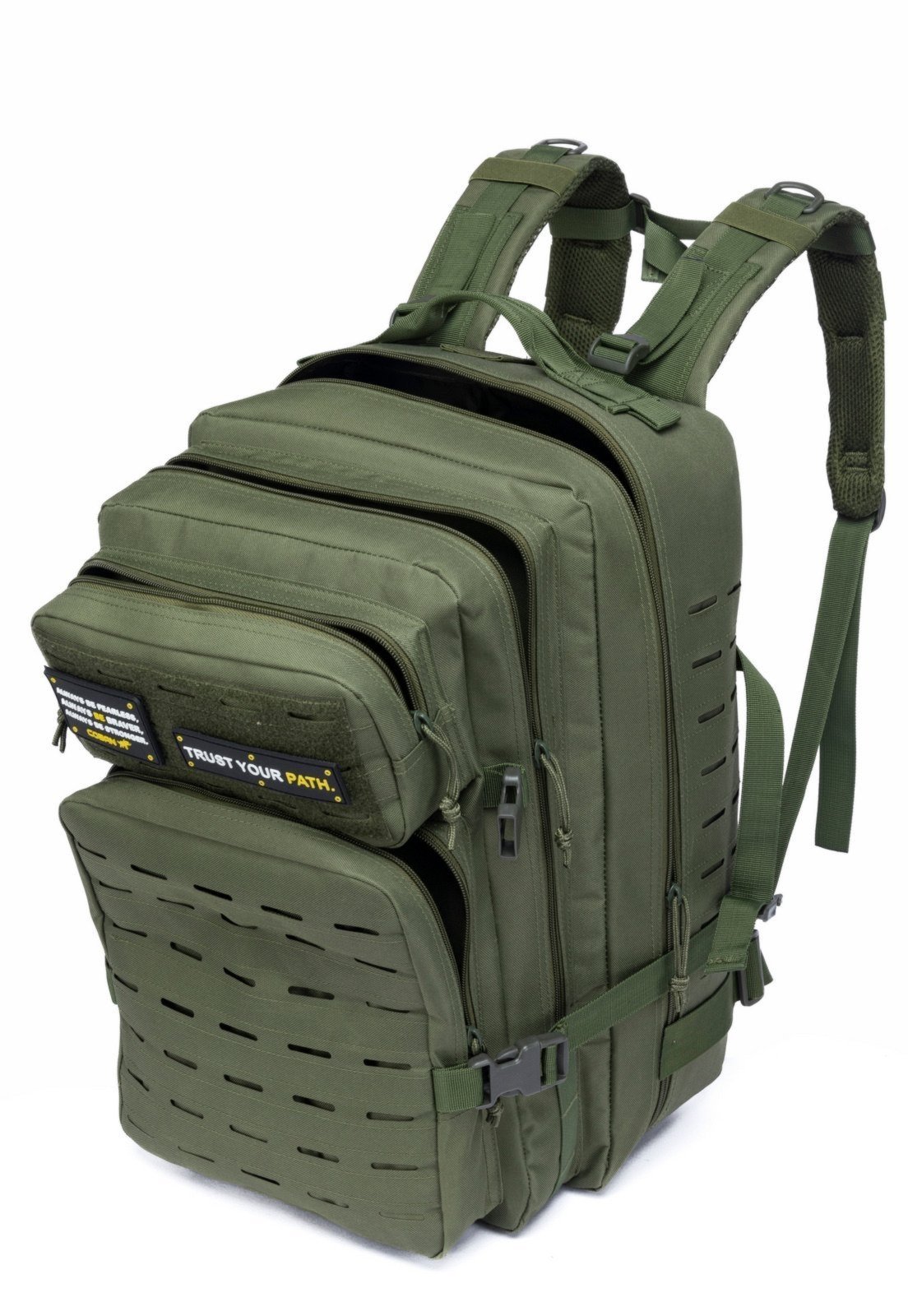 Vista 3 Mochila Coban Tática Militar Reforçada Camping verde militar COBAN verde militar