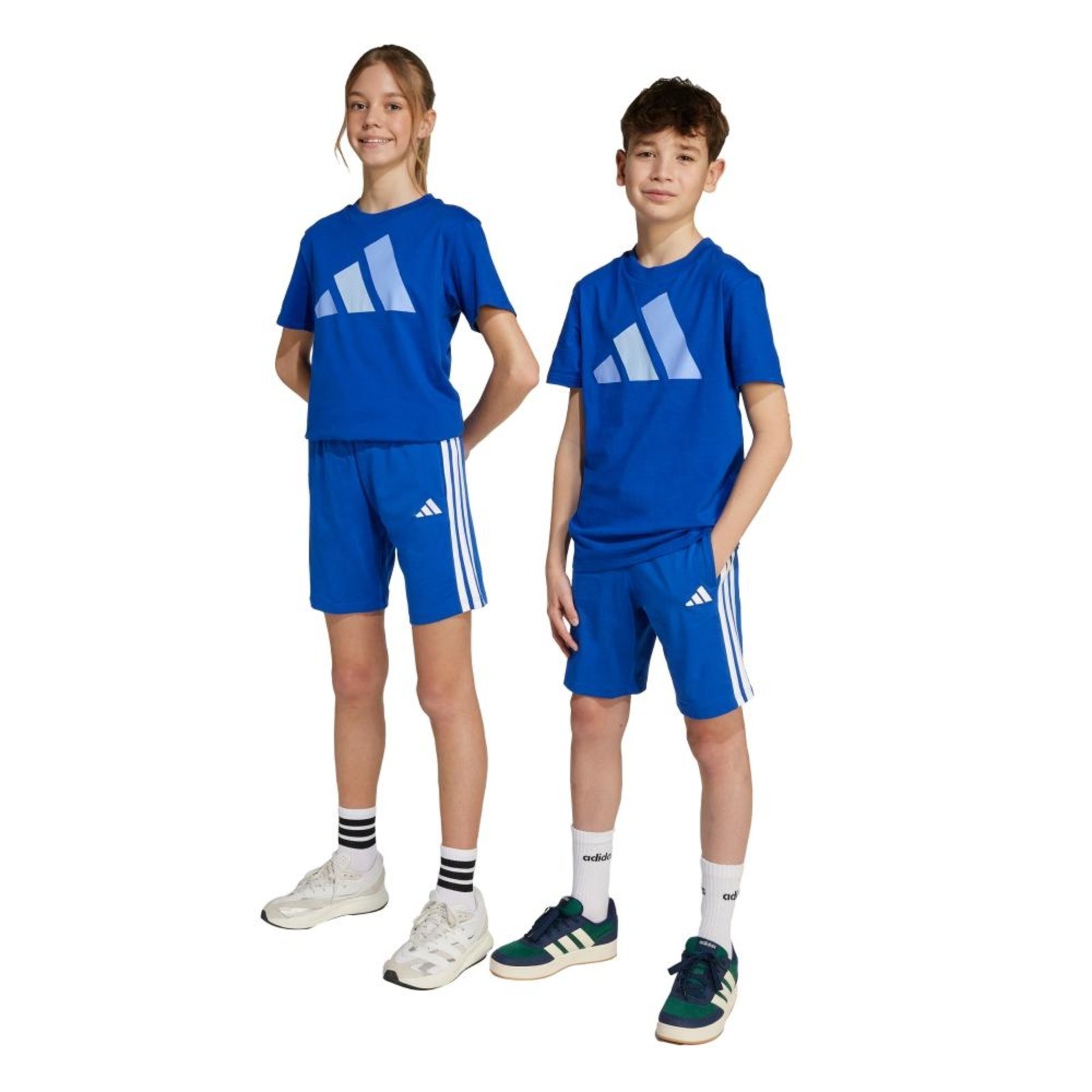 Infantil - Shorts Essentials Adidas Sportswear Cinza - Miniatura 3