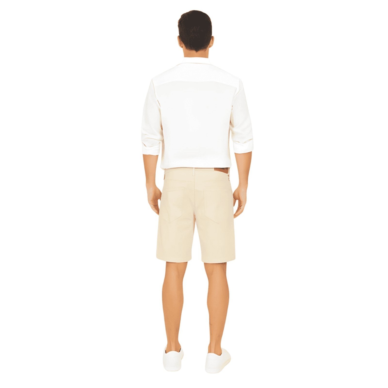 Vista 3 Bermuda Masculina De Sarja Davi Colcci bege Colcci bege