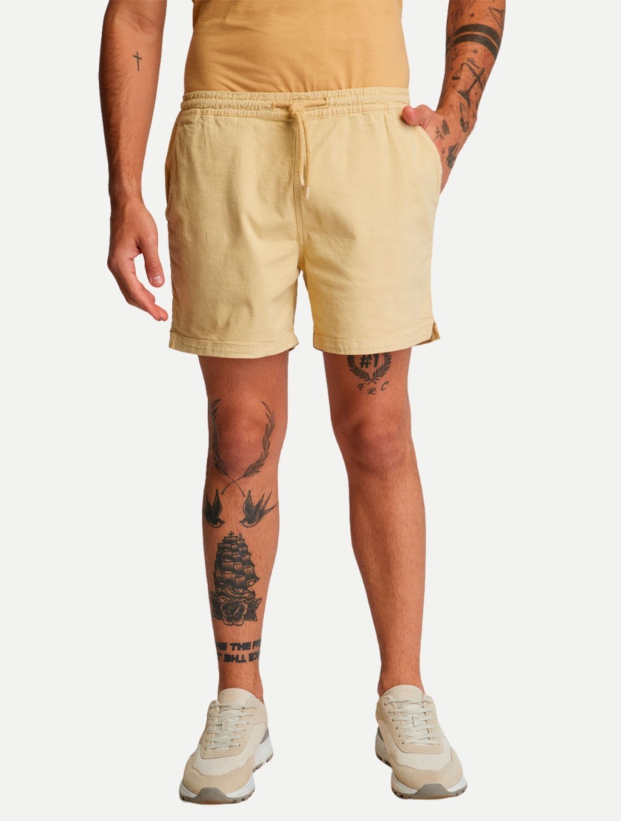 Short King & Joe Elastano Sarja SH23104 Bege